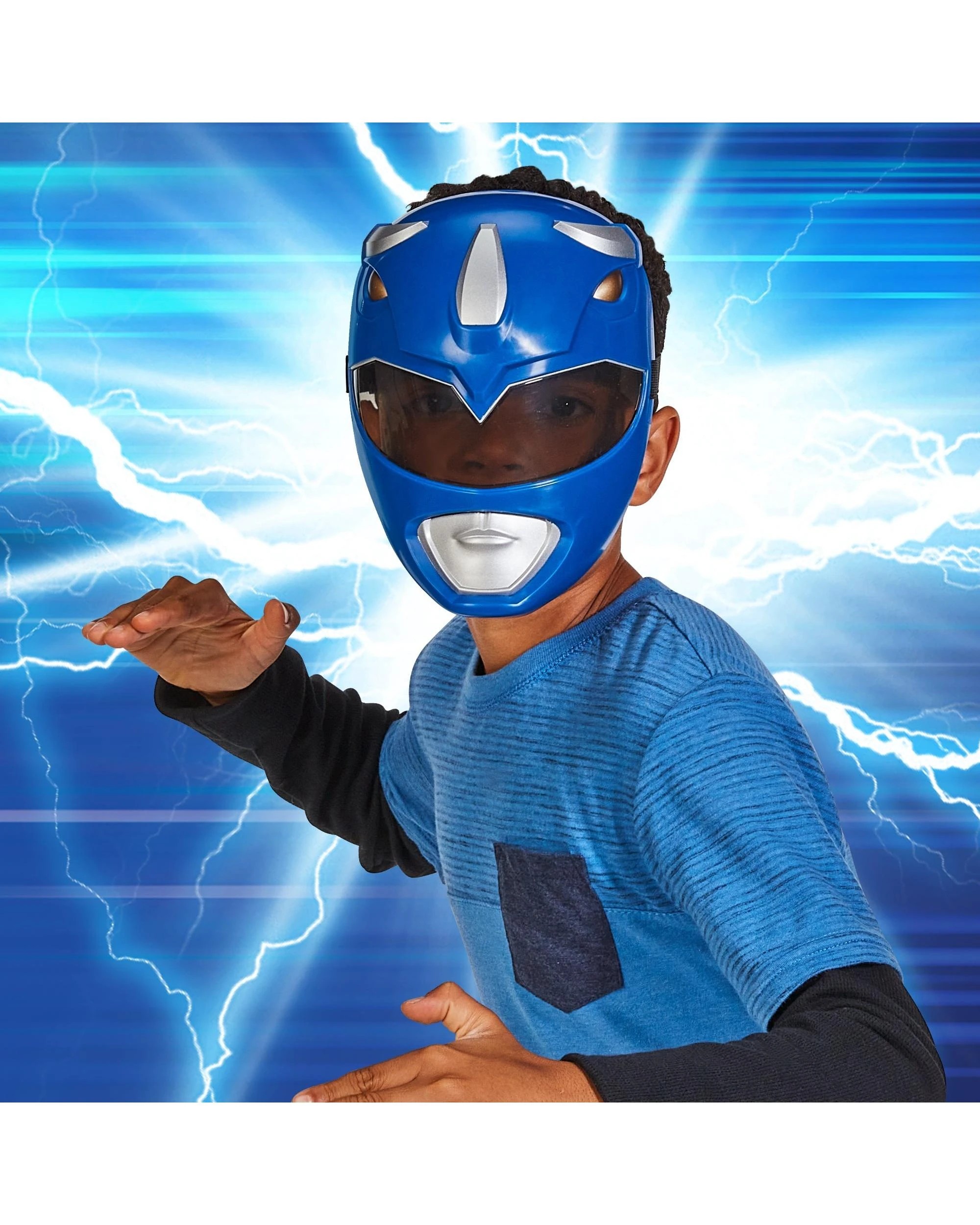 5 Mighty Morphin Power Rangers Re-Ignition Blue Ranger Mask, 5 of 6