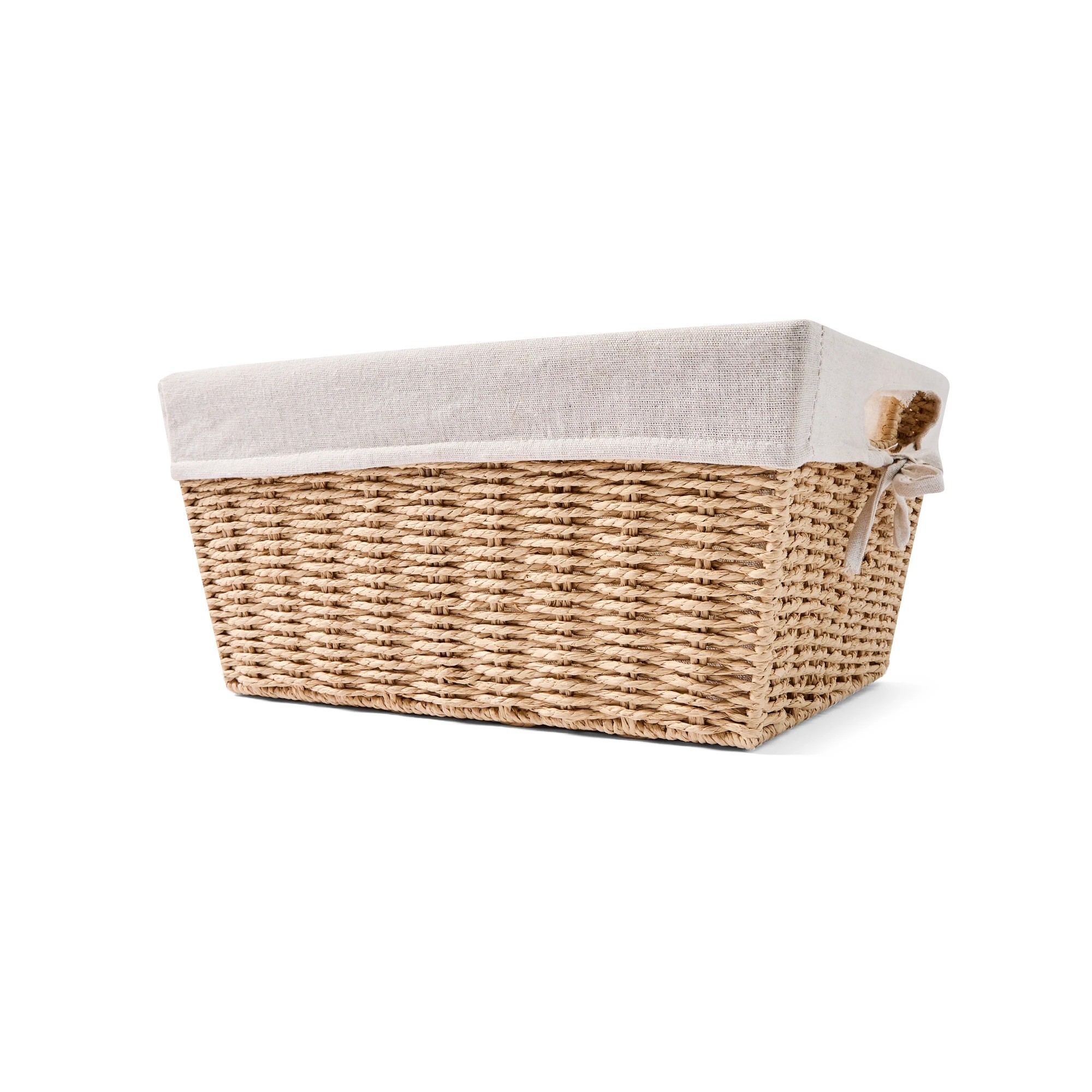 5 Paper Rope Basket with Liner - Beige, 5 of 8