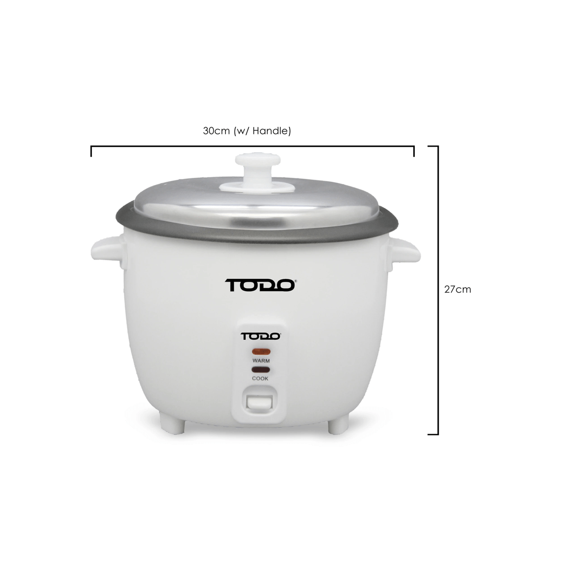 4 TODO 1.8L Rice Cooker 10 Cup Capacity 700W Spoon Cup Keep Warm Non Stick Pan, 4 of 6