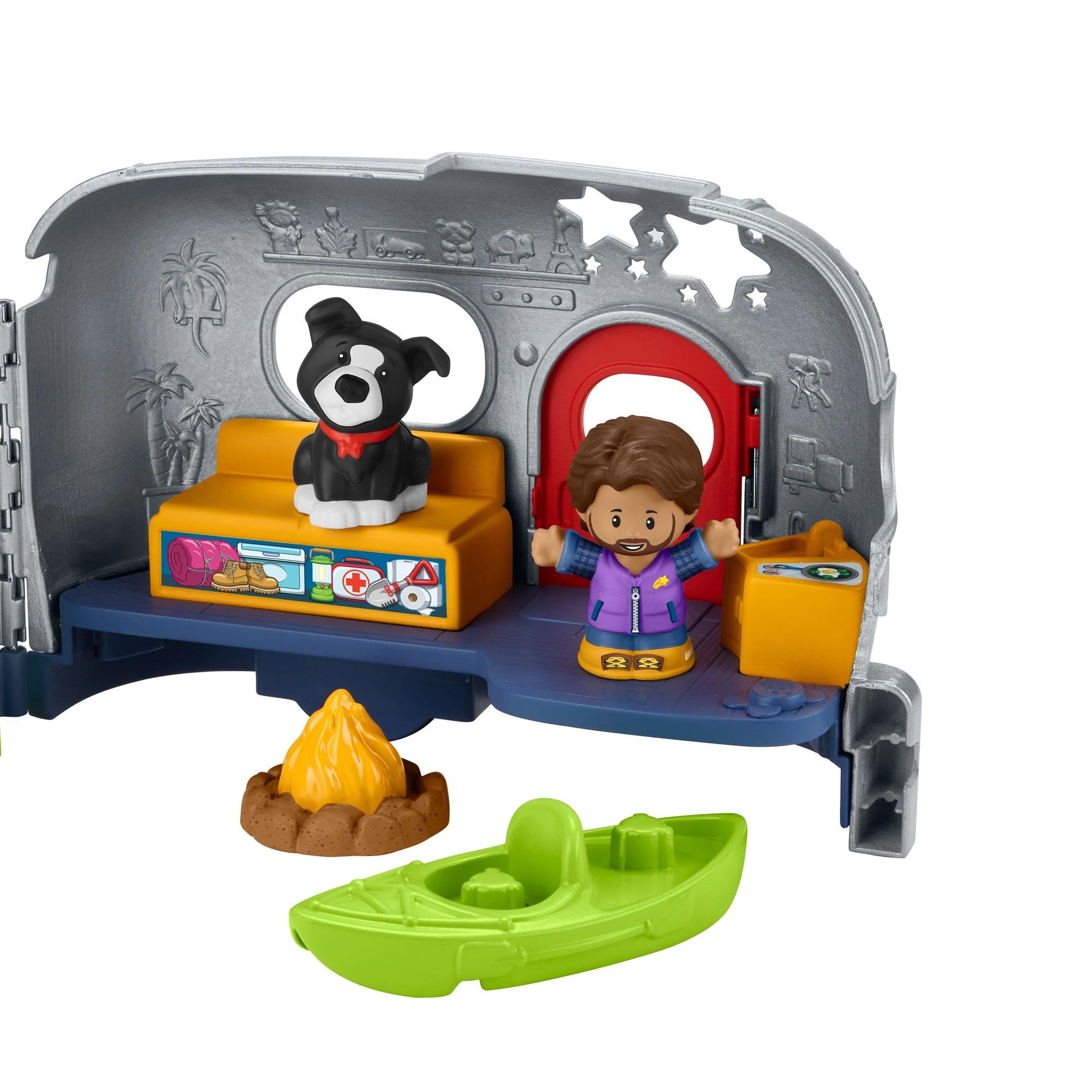 4 Fisher-Price Little People Light-Up Learning Camper - Blue, 4 of 9
