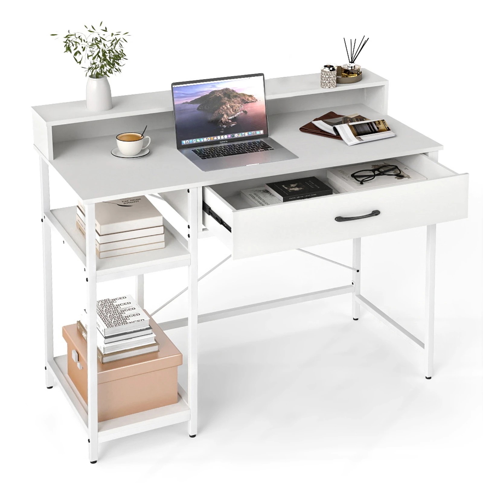 4 Costway Computer Desk Writing Table Home Office Workstation w/Drawer, 4 of 4