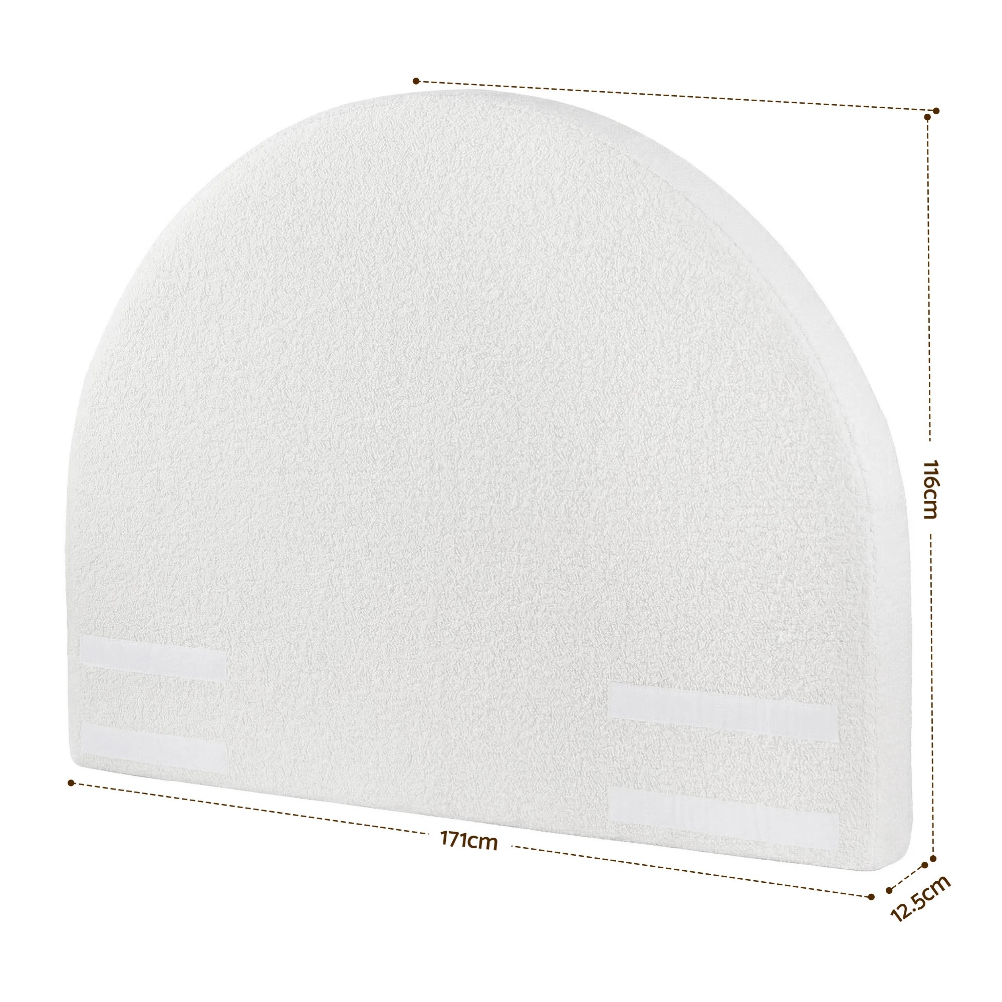 2 Artiss Queen Size Headboard for Bed Frame with Removable Washable Cover - White, 2 of 7