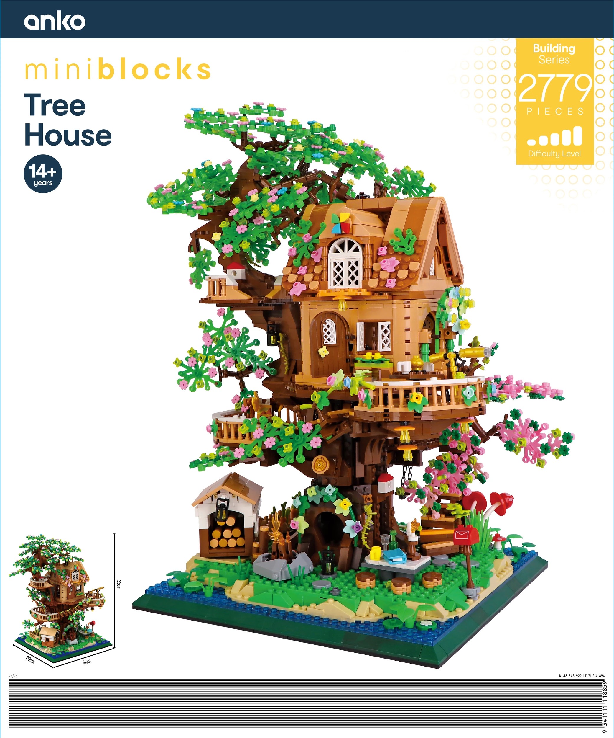 3 2779 Piece Mini Blocks Building Series: Tree House, 3 of 3