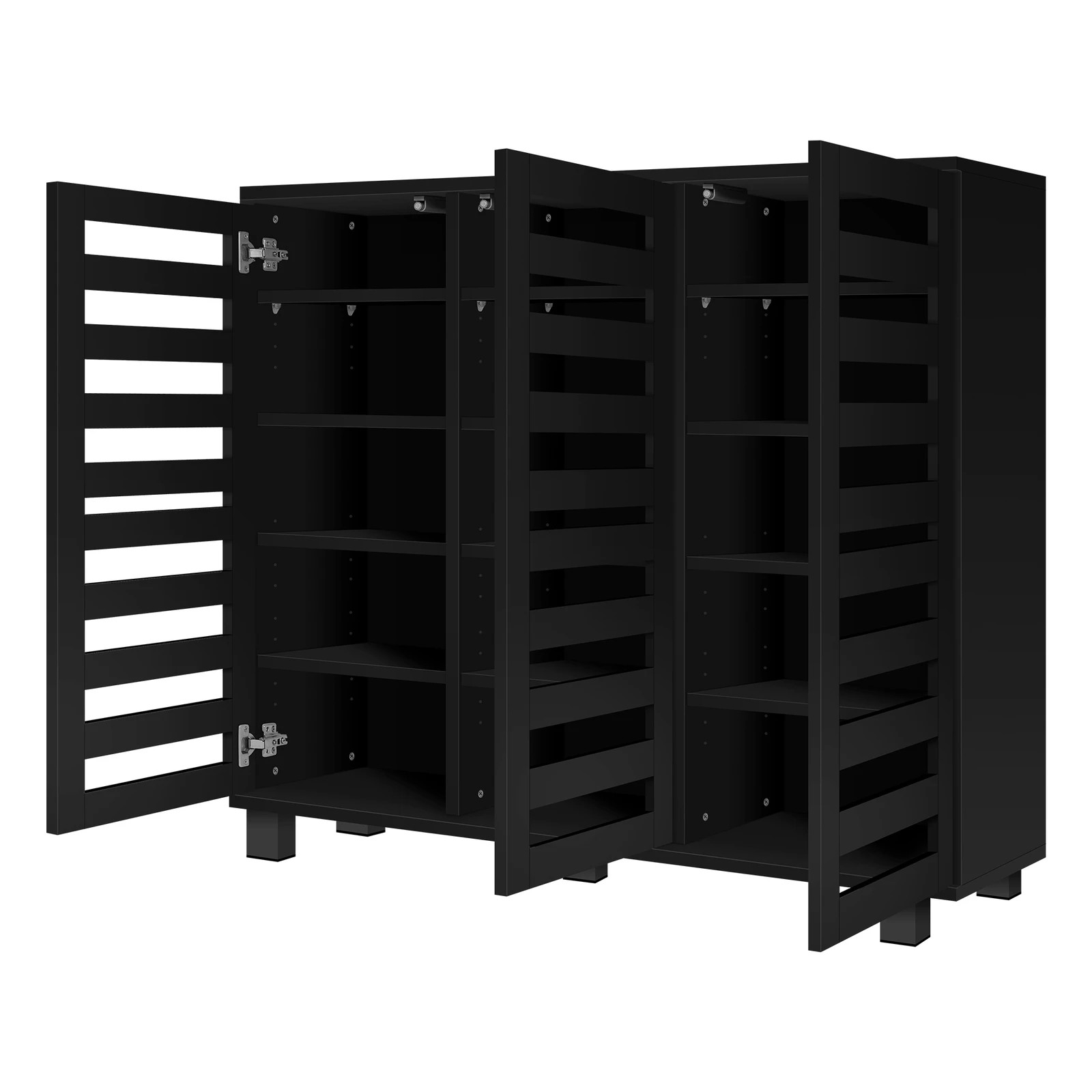 8 Alfordson Shoe Cabinet 30 pairs Storage Rack - Black, 8 of 10