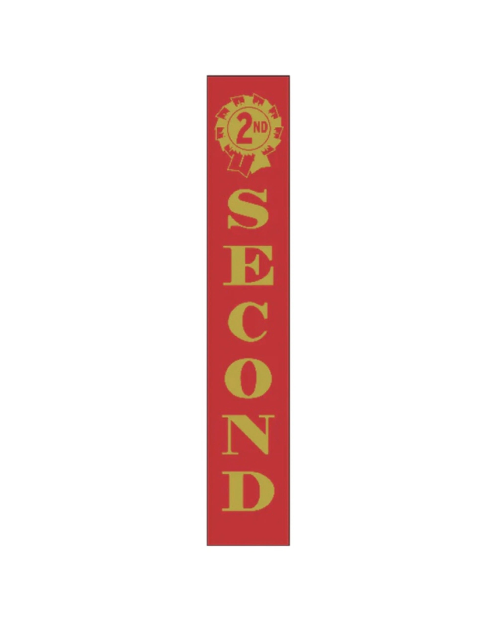 1 Victor Sports 100pc Ribbons 2nd Place Competitor Award Polyester 3x17cm - Red, 1 of 1