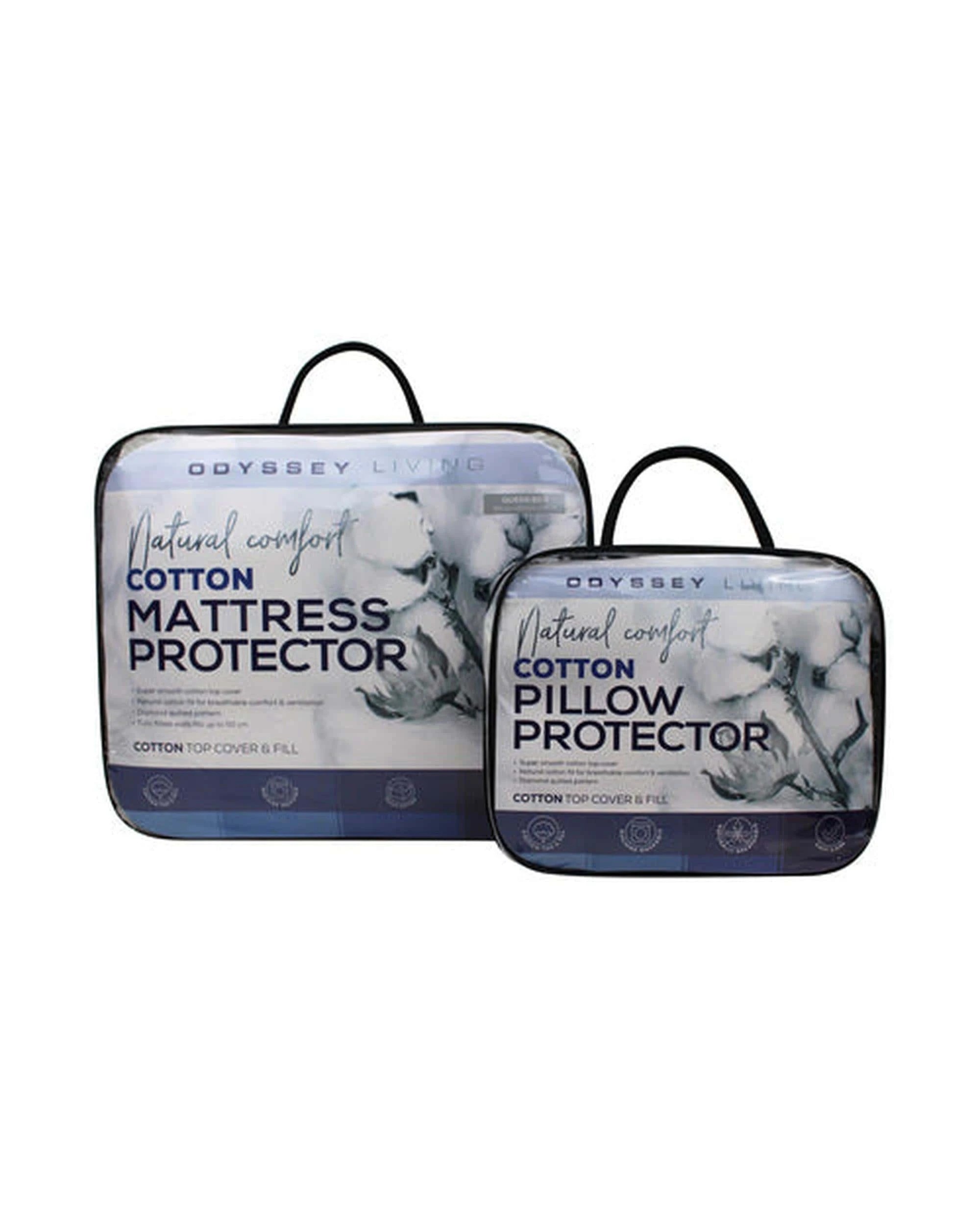 2 Odyysey Living Cotton Quilted Mattress Protector - White, 2 of 5