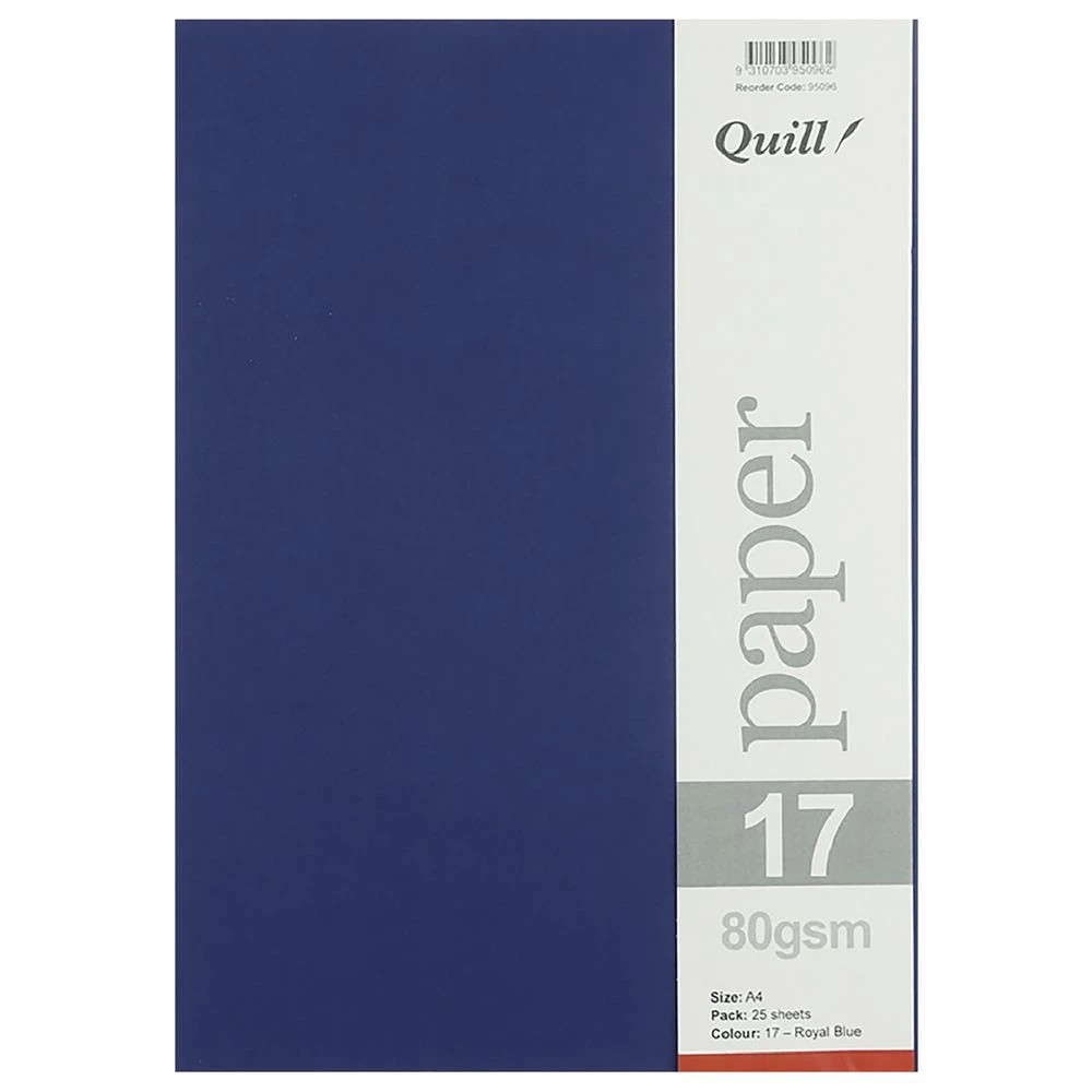 3 Quill A4 80gsm Paper Royal Blue 25 Pack, 3 of 3