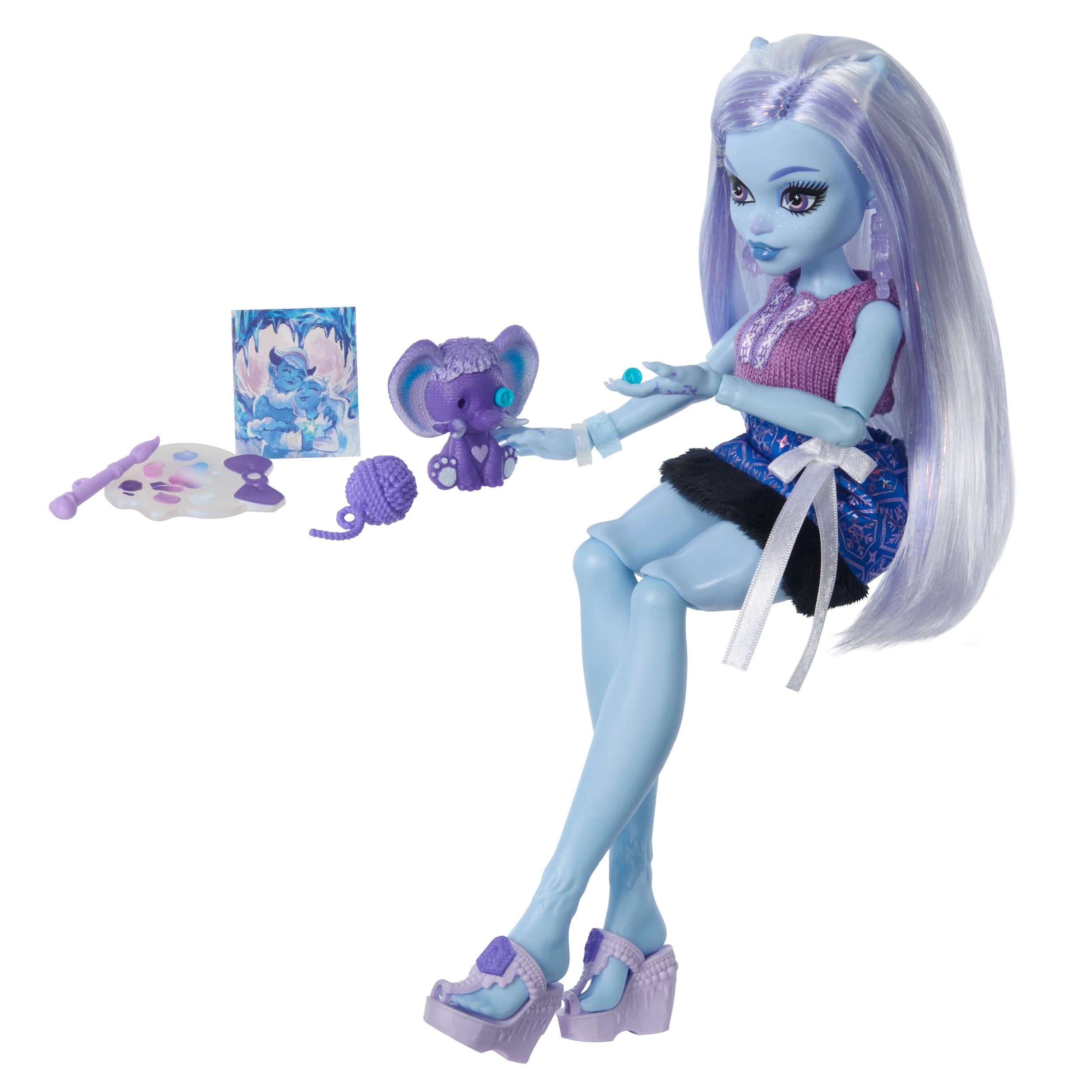 4 14 Piece Monster High Self-Scare Secrets Abbey Bominable Fashion Doll and Accessories Set, 4 of 6