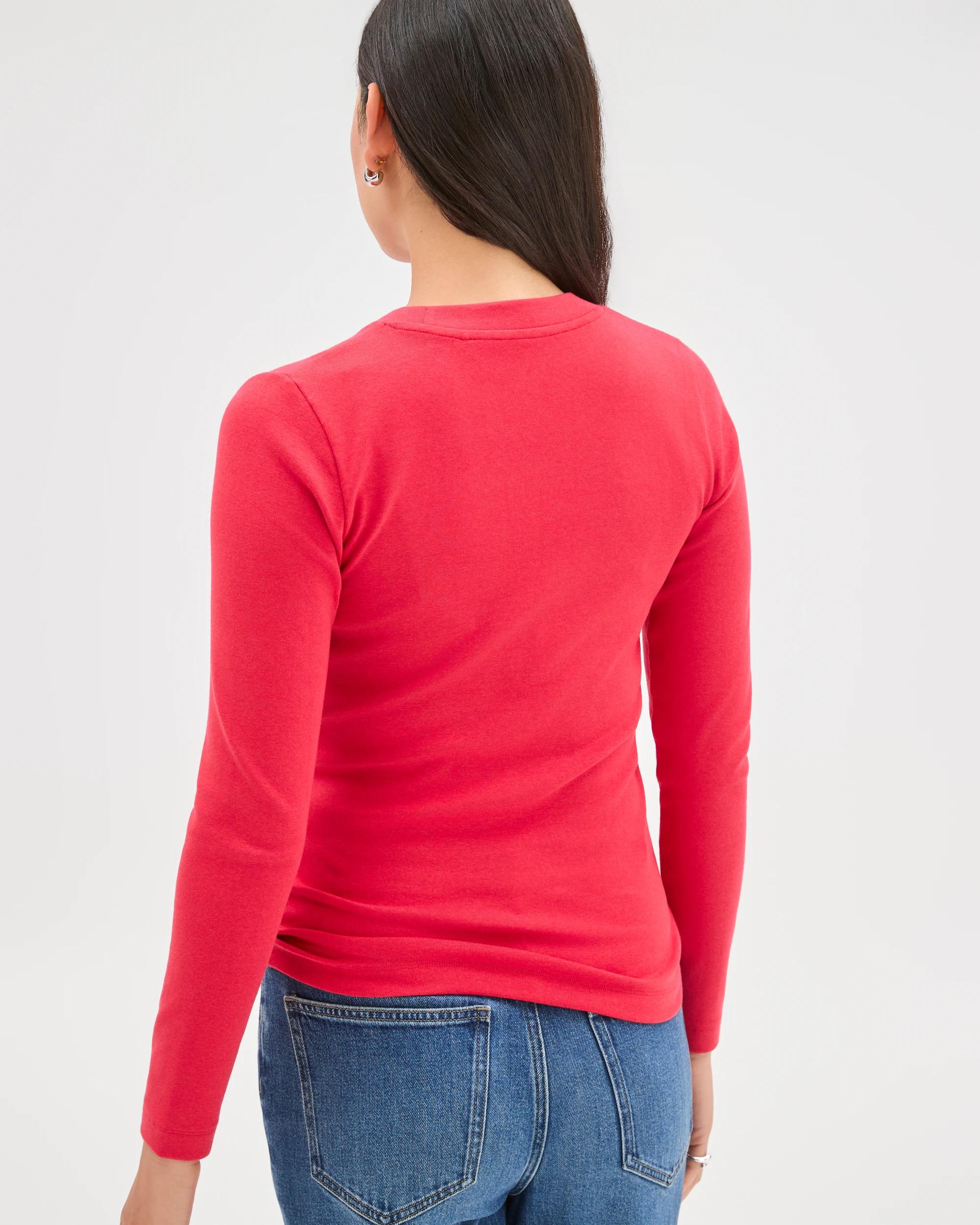 4 Target Woman Soft Touch Long Sleeve T-Shirt TRUE RED, 4 of 7