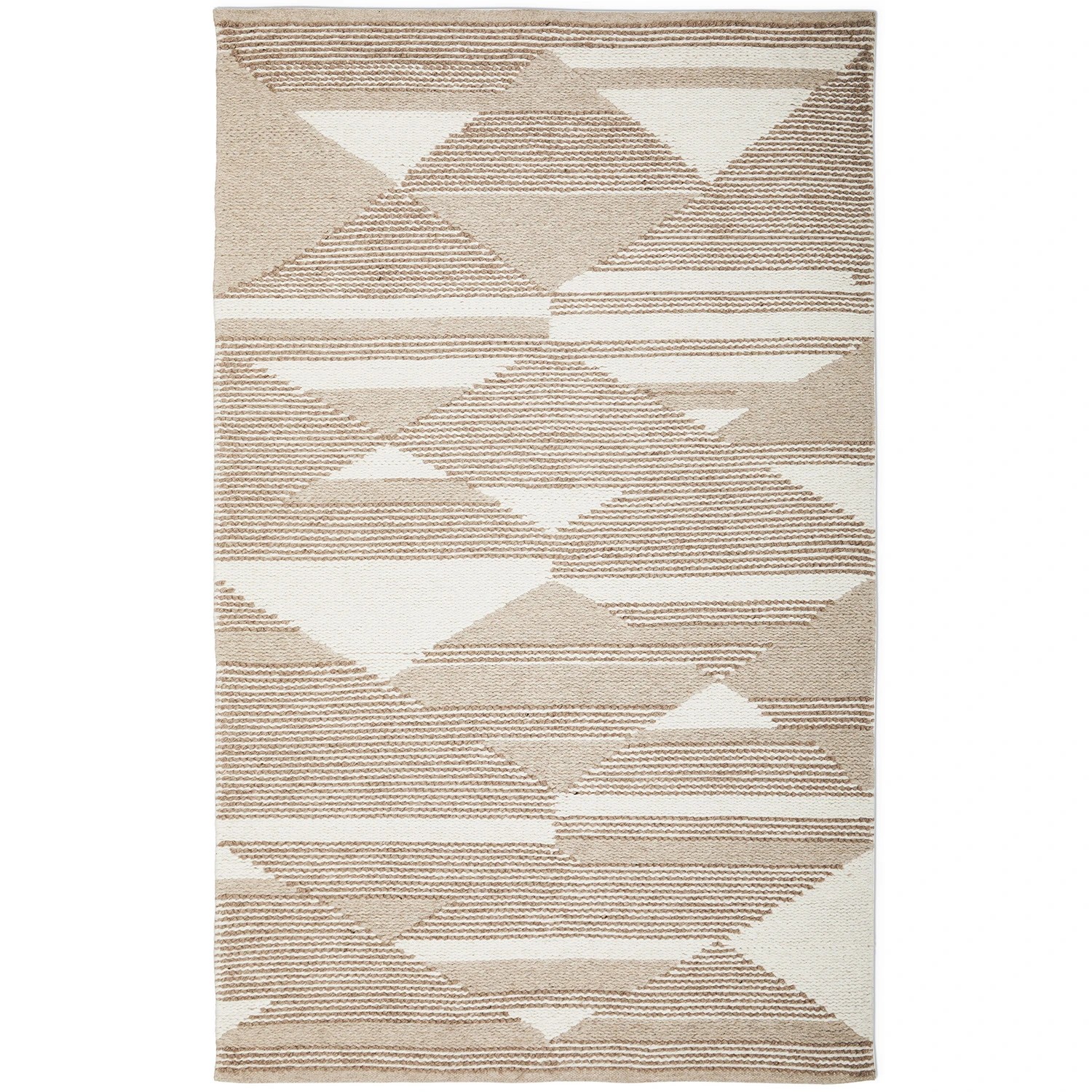 2 Common Ground Rugs Camden Taylor 225x155cm - Medium Hand Woven Floor Rug - Beige, 2 of 6