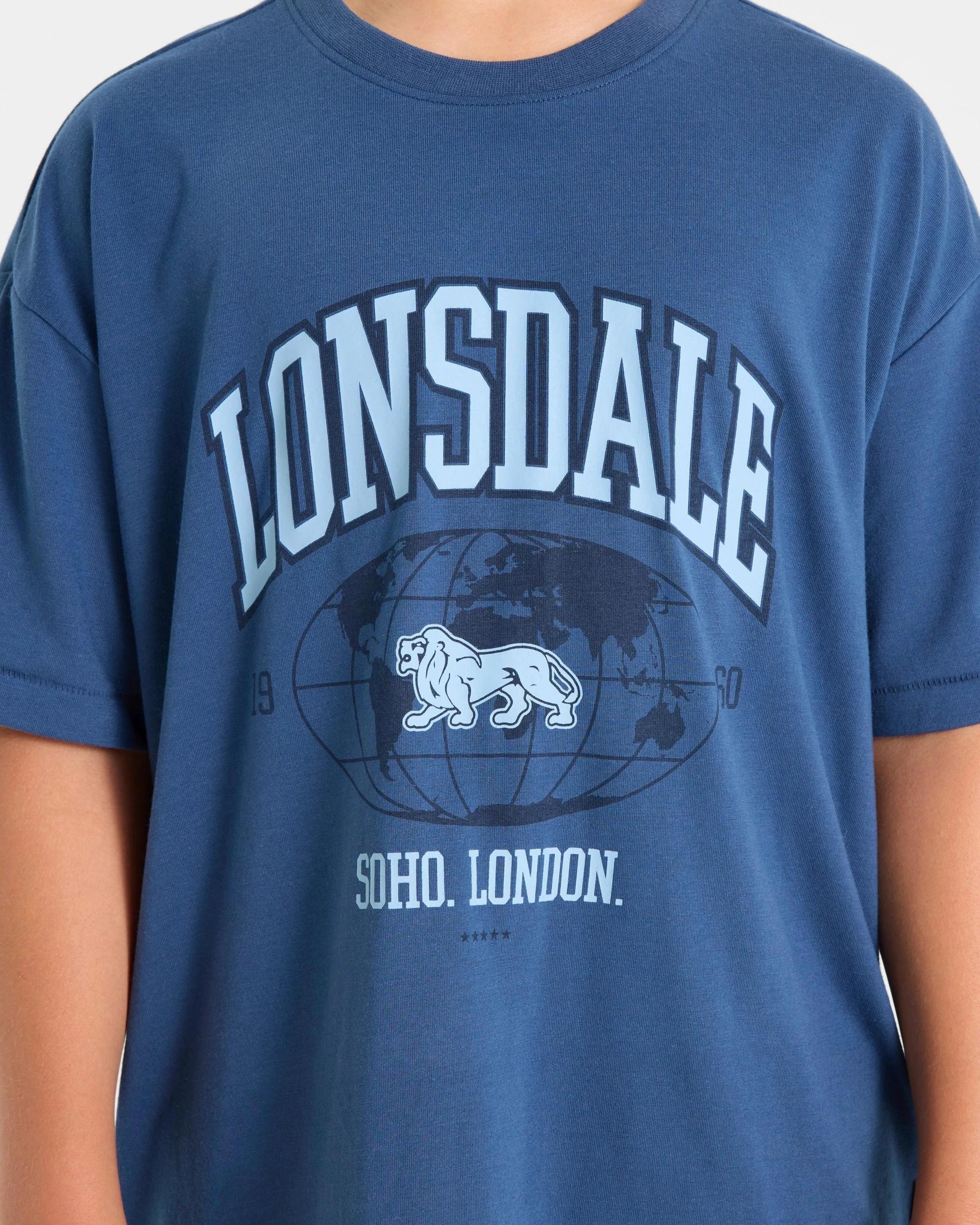 3 Lonsdale London Heritage T-Shirt BLUE, 3 of 5
