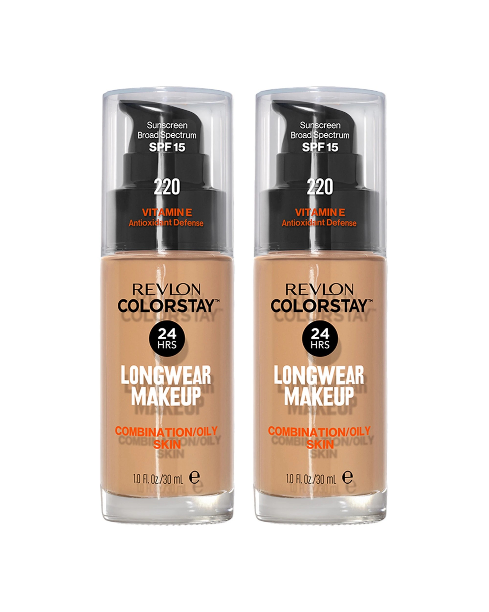 1 Revlon Colorstay Longwear Makeup Combination/oily Skin Spf15 30ml 220 Natural Beige - 2 Pack, 1 of 1