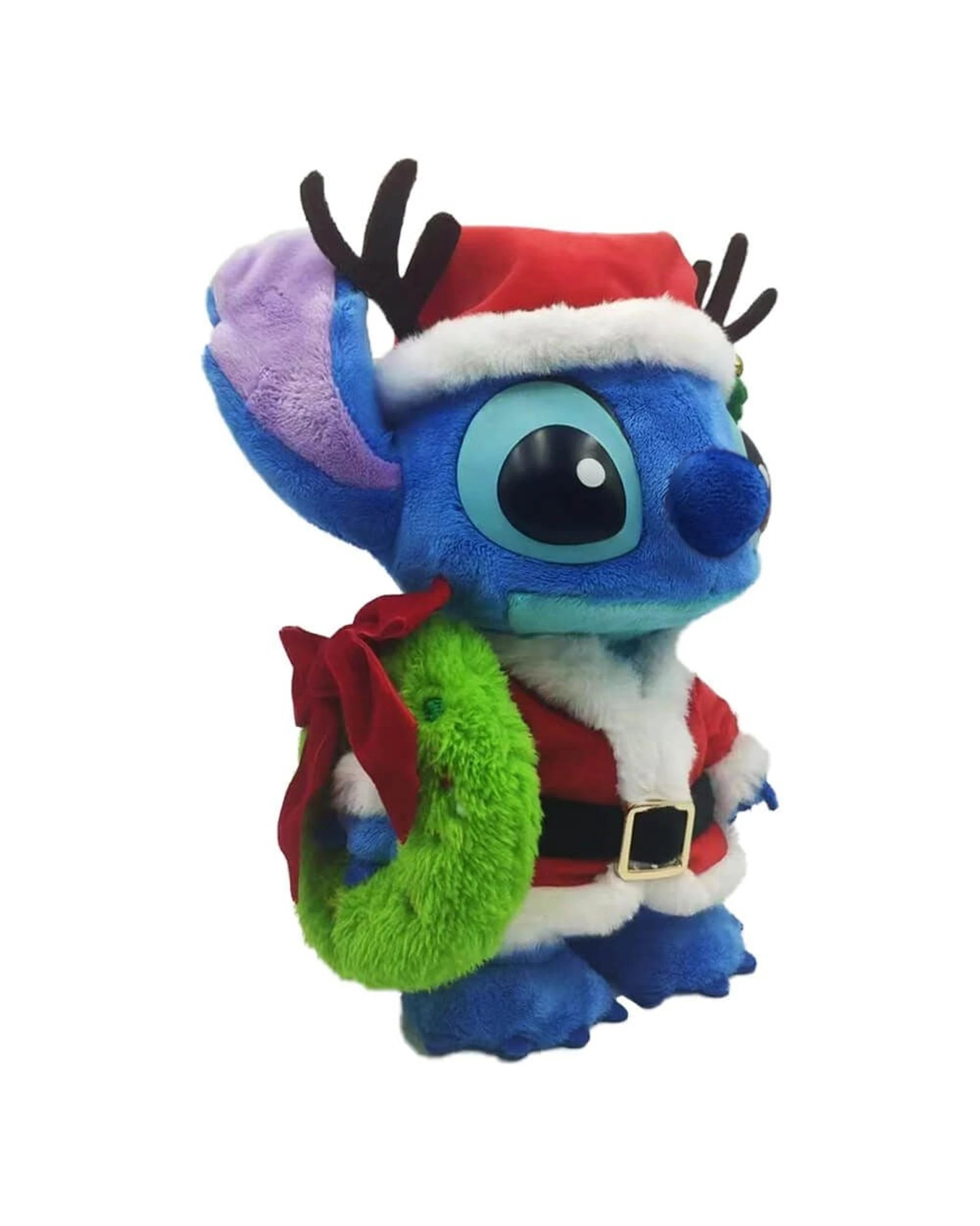 3 Disney Christmas Stitch Furry Santa Figurine, 3 of 4