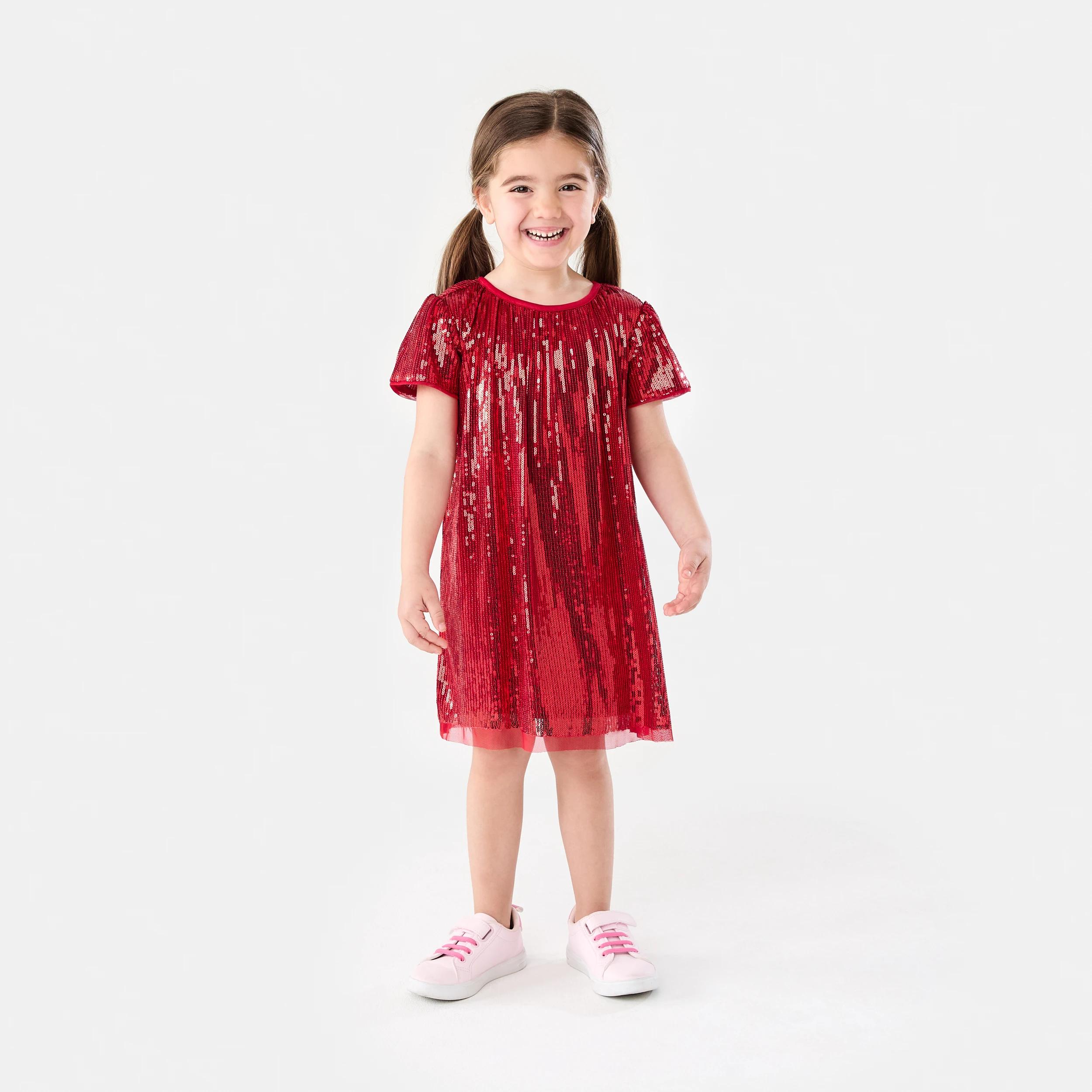 7 Sequin Party Dress Strawberry, 7 of 8