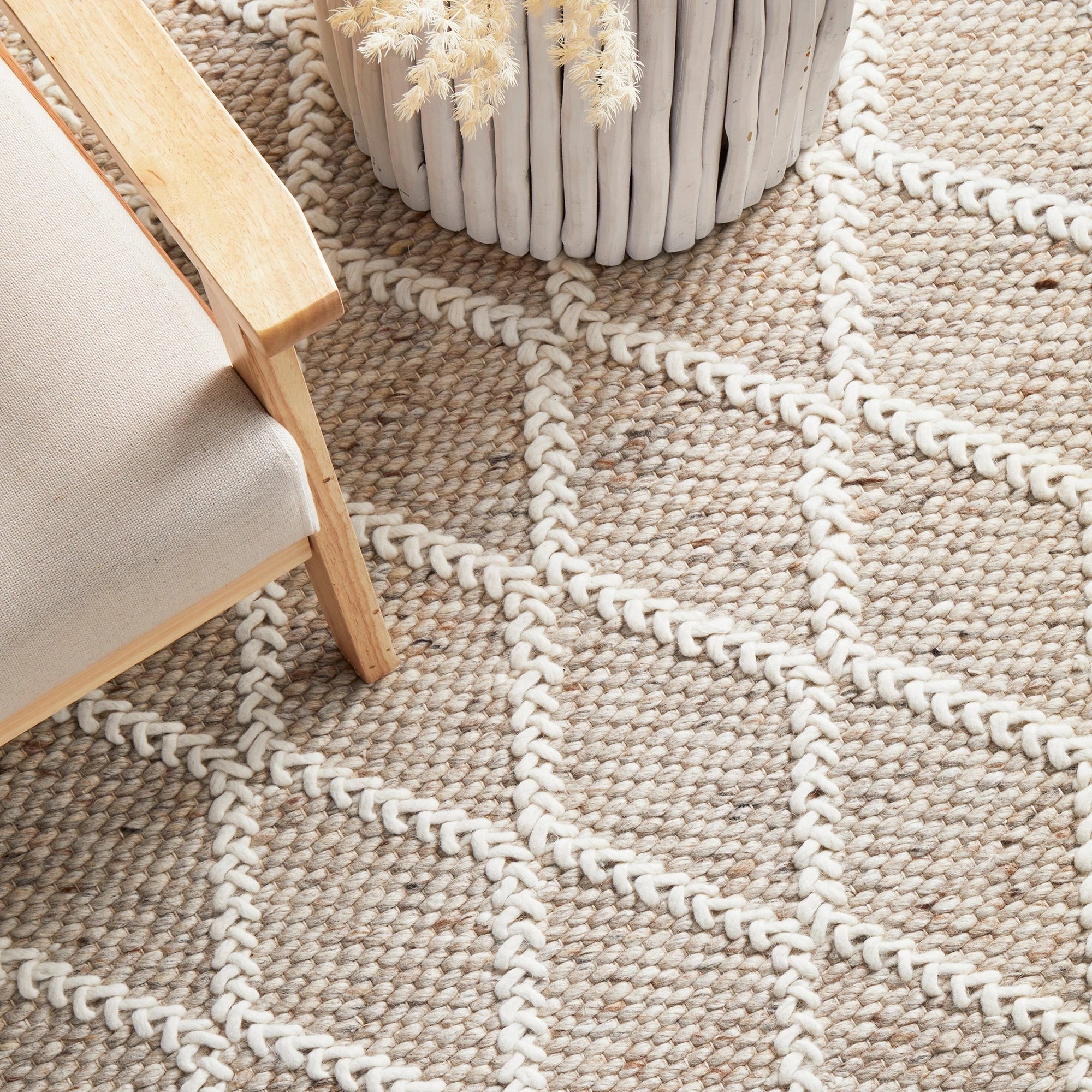5 Common Ground Rugs Valor 320x230cm - Extra Large Hand Loomed Rug - Beige, 5 of 9