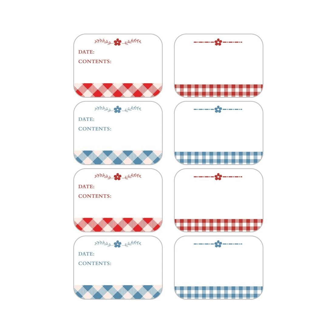 3 Avery 8UP Freezer-Safe Kitchen Labels Gingham 5 Sheets, 3 of 6