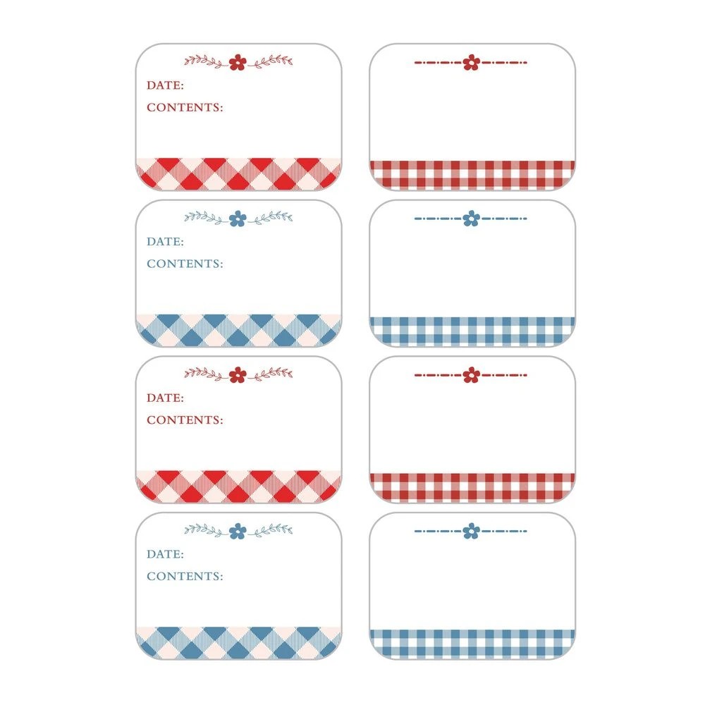 3 Avery 8UP Freezer-Safe Kitchen Labels Gingham 5 Sheets, 3 of 6