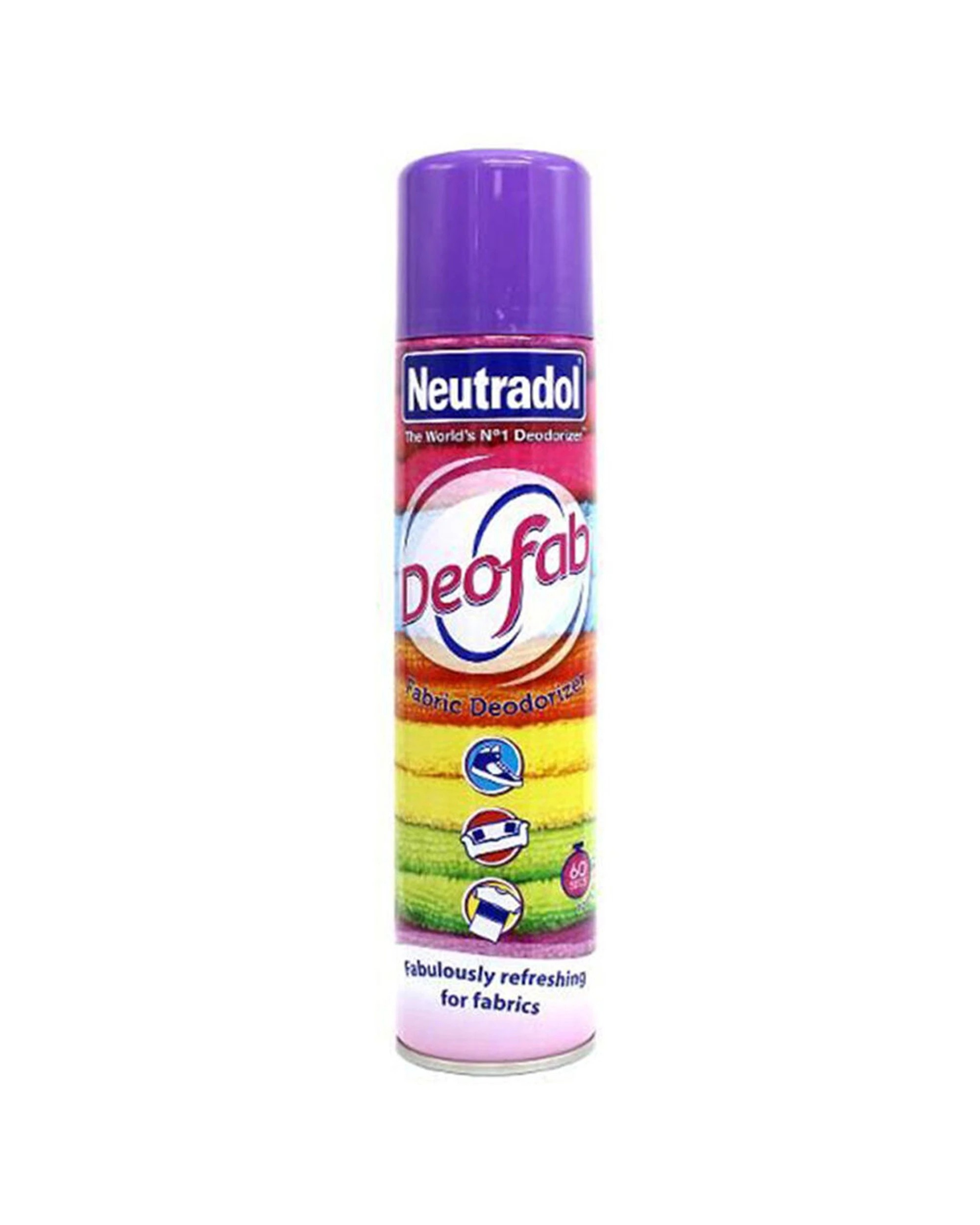 2 Neutradol 6 Pack Aerosol Fabric Deodoriser Odour Eliminator 300ml - Multi, 2 of 3