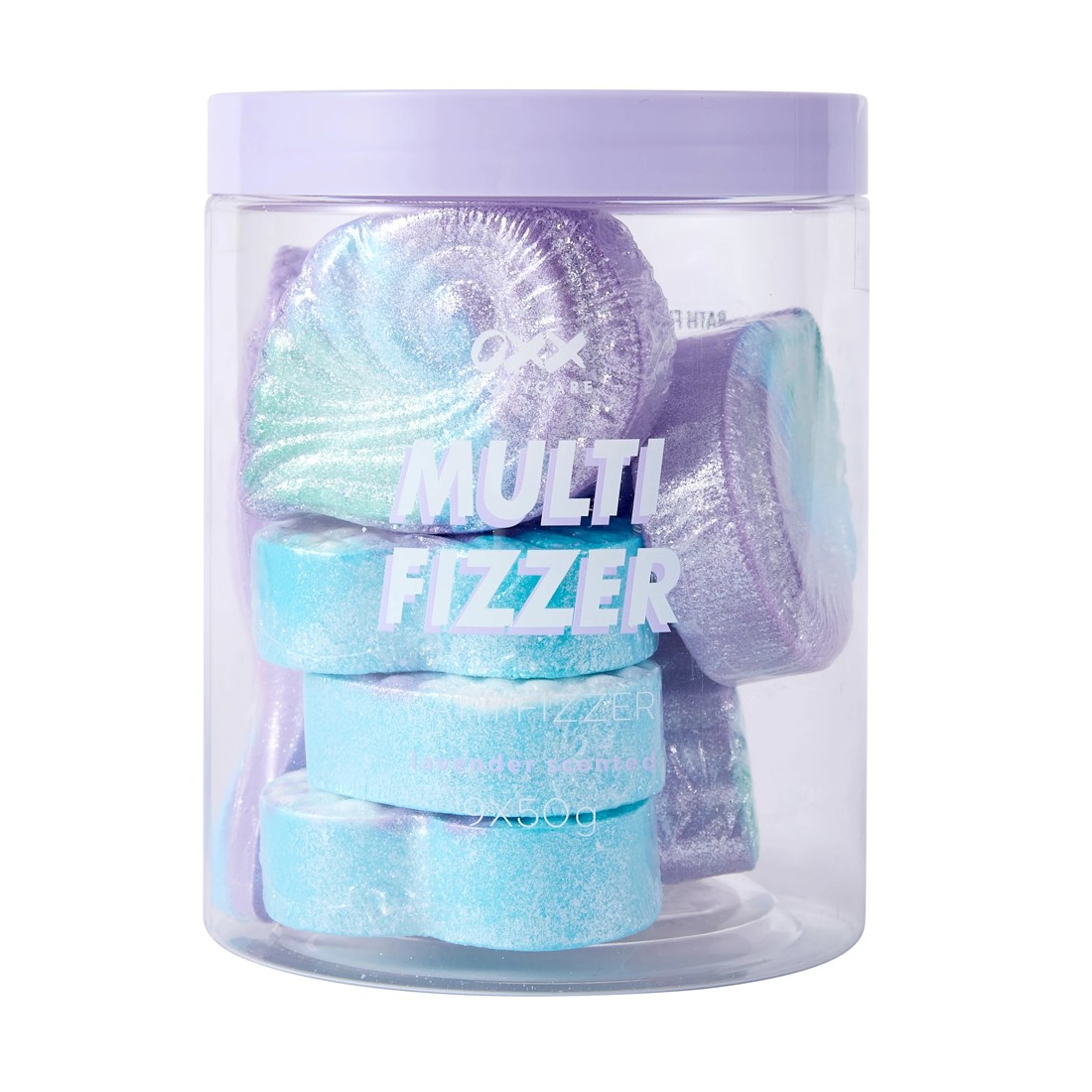 1 OXX Bodycare 9 Piece Multi Bath Fizzers - Lavender Scented, 1 of 4