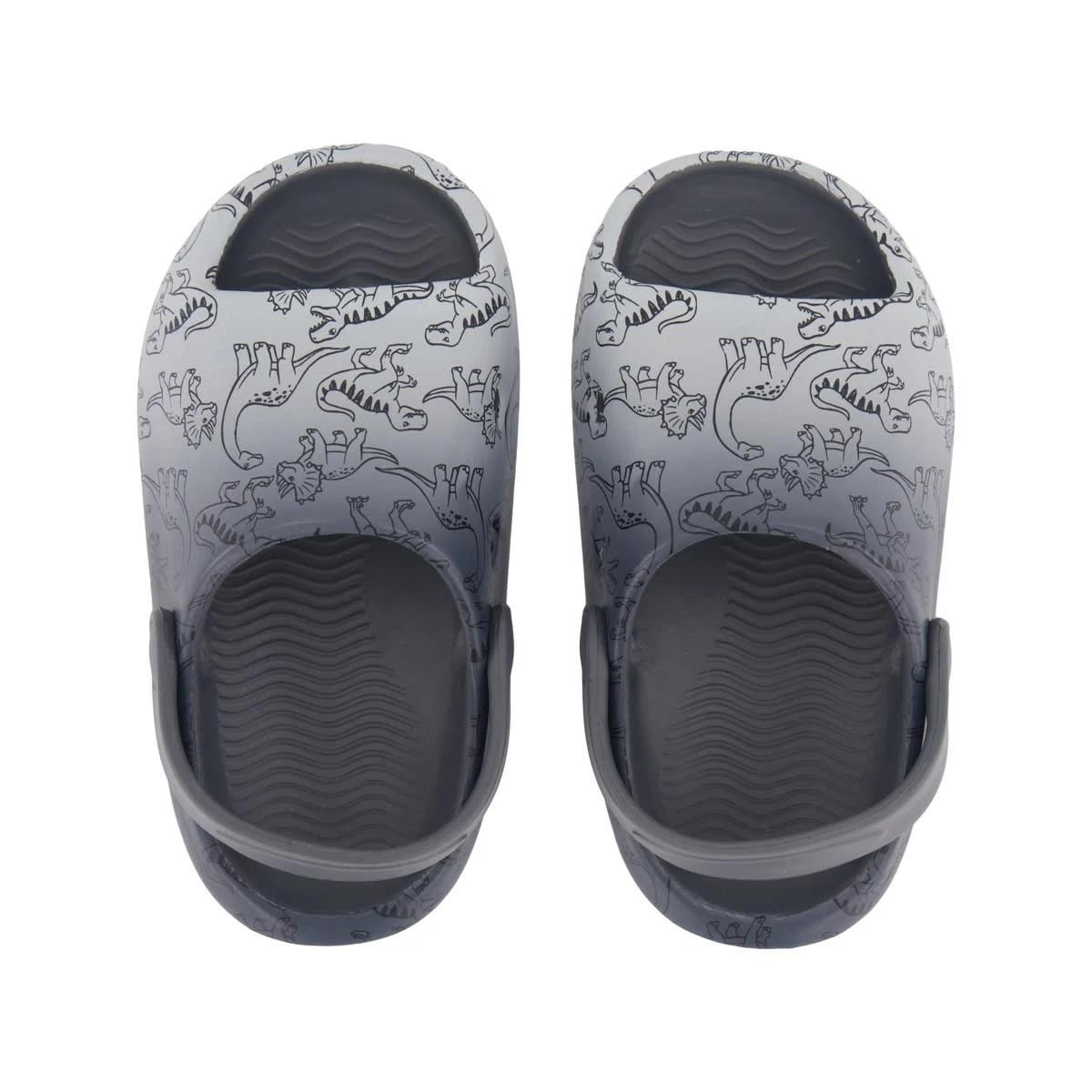 2 Junior Slides SKETCHY DINOS OMBRE GREY, 2 of 3