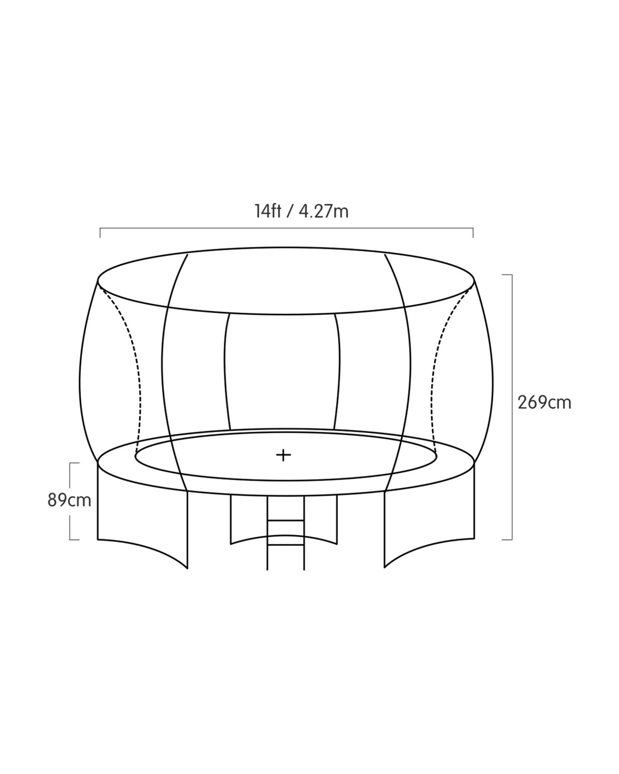 3 Kahuna 14ft Trampoline with LED Basketball Set - Orange, 3 of 8