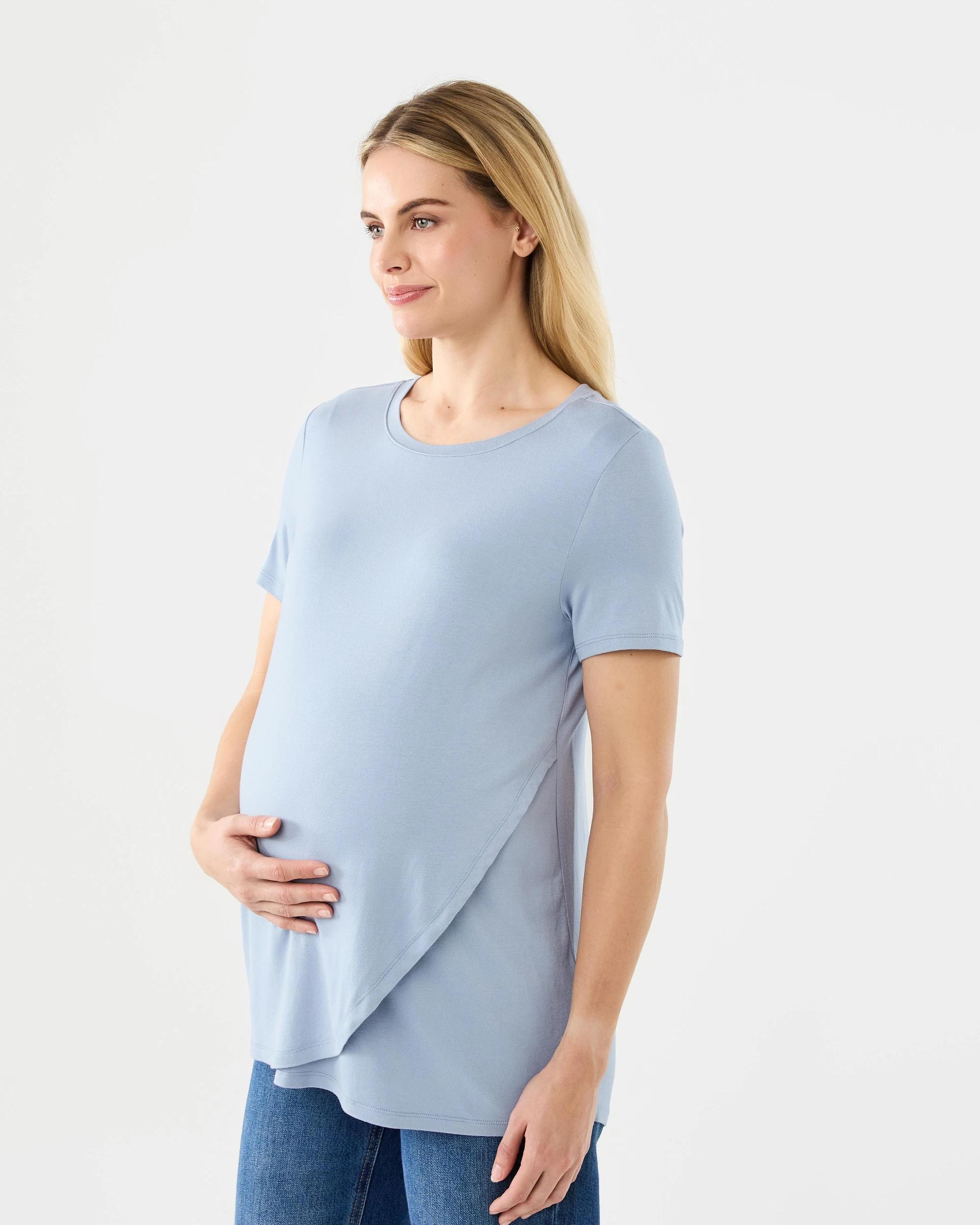 2 Maternity Overlay T-shirt Blizzard, 2 of 6