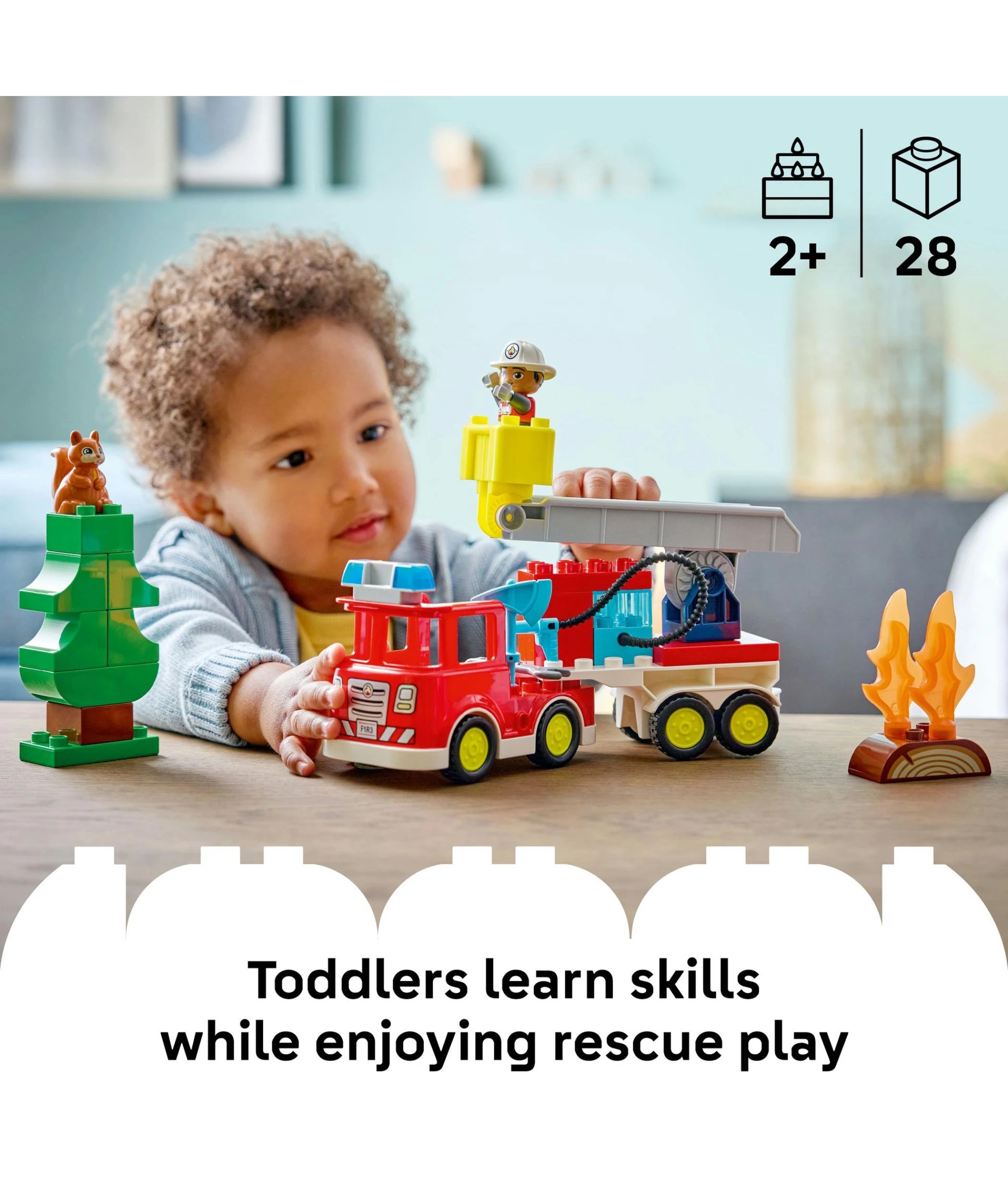 3 LEGO DUPLO Town Fire Engine with Hose and Firefighter 10473, 3 of 10