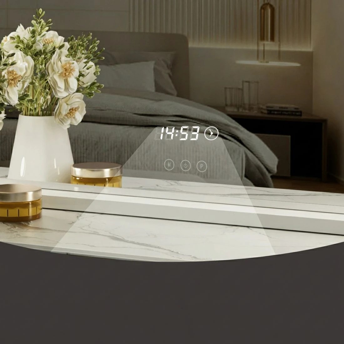 4 Embellir Makeup Mirror 58x45cm Hollywood Vanity with LED Light Tabletop - Multi, 4 of 6