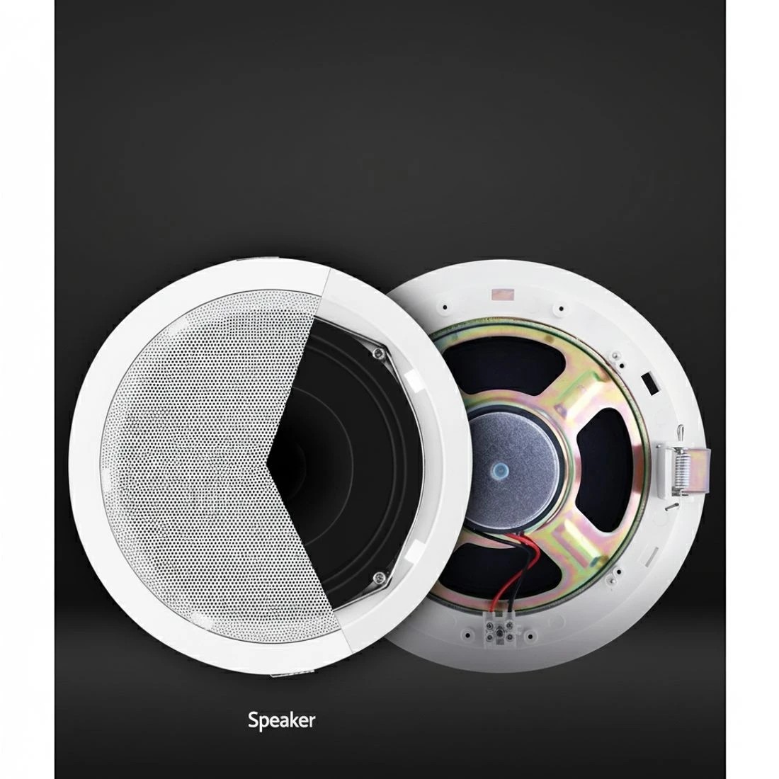 4 Giantz 6''Ceiling Speakers In Wall Speaker Home Audio Stereos Tweeter 6pcs - White, 4 of 6