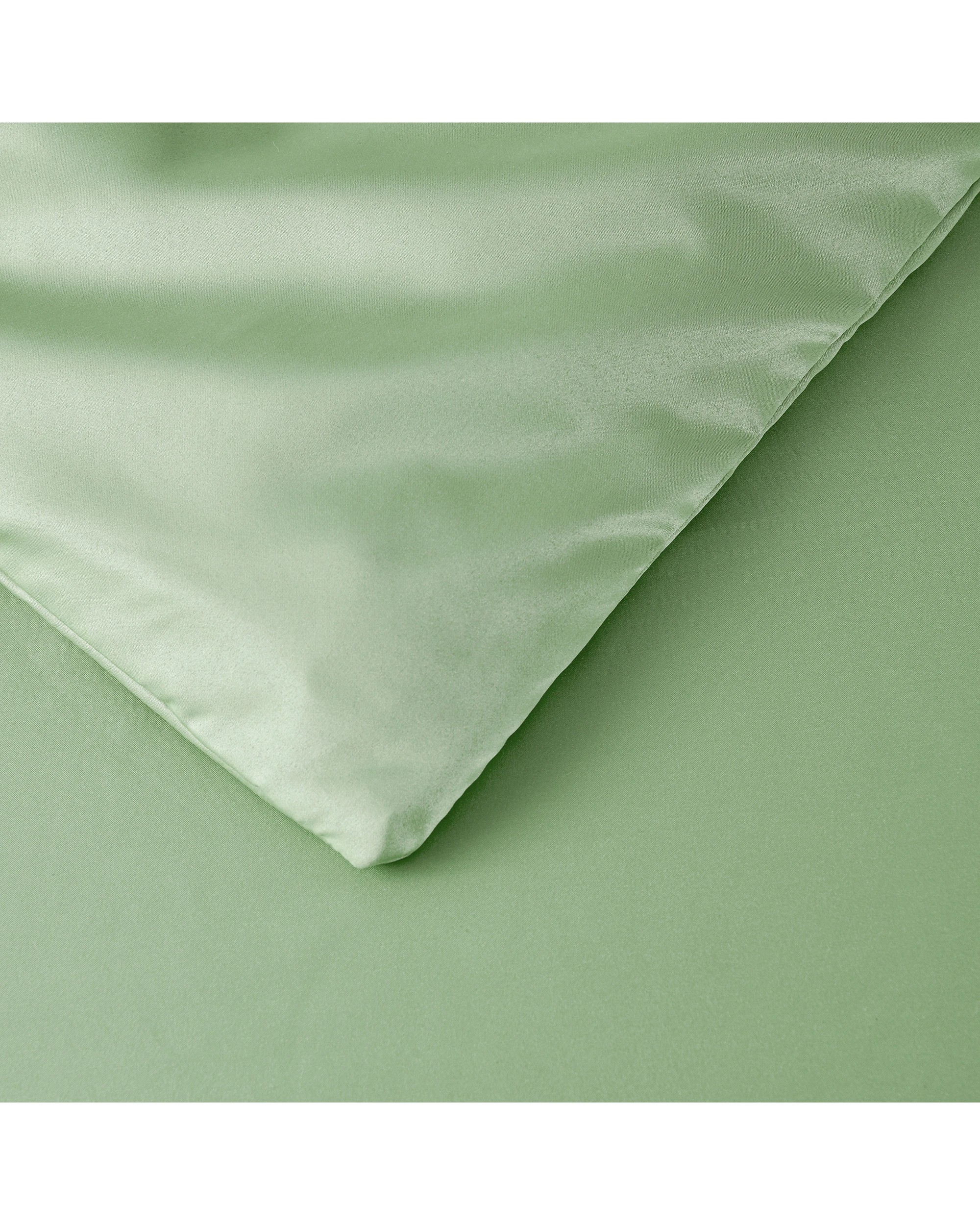 4 Dreamaker Matte Satin Quilt Cover Set - King Single Bed - Sage, 4 of 7