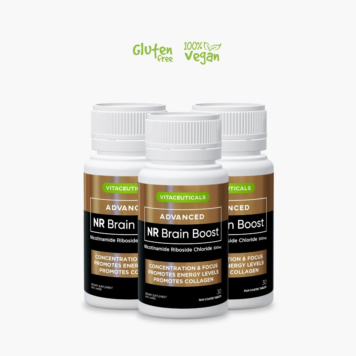 4 Vitaceuticals 30pc Advanced NR Brain Boost Energy & Cognitive Support Tablets, 4 of 4