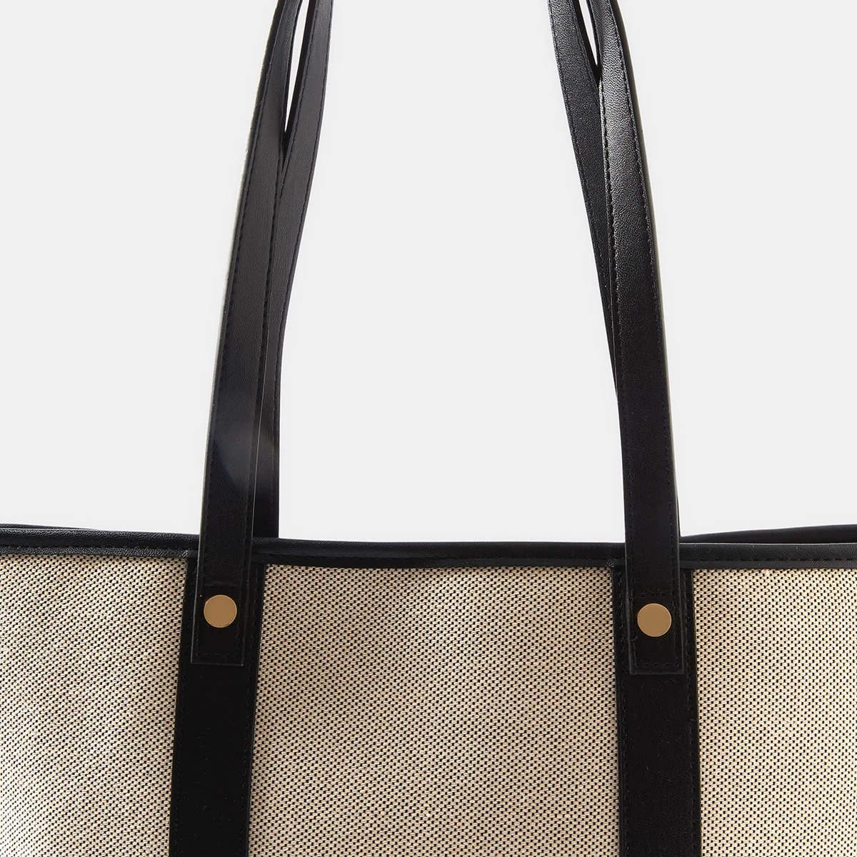 4 Contrast Tote Black, 4 of 6