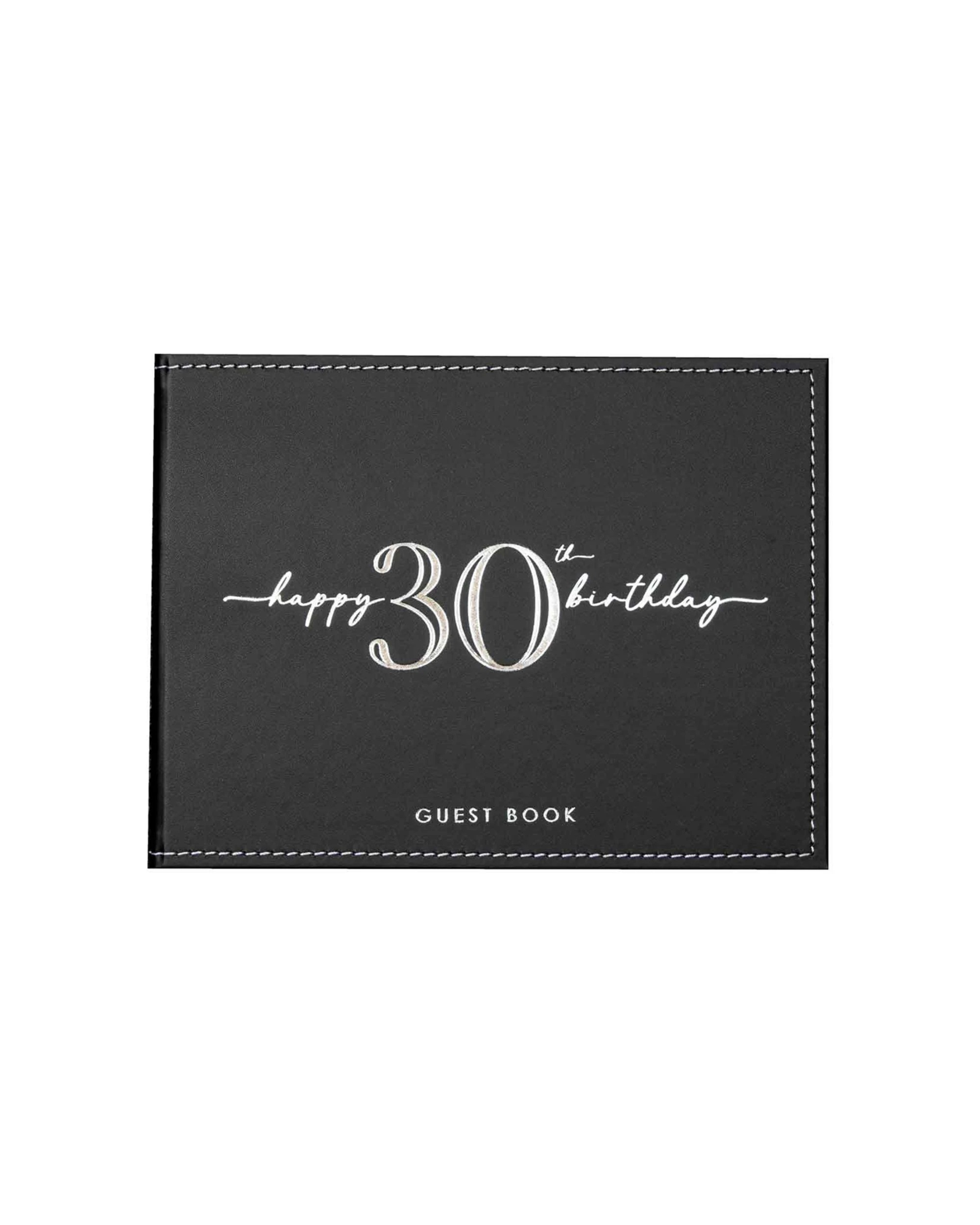 2 Guest Book Vinyl 30th Birthday Party Signature Pad Novelty Keepsake Black 23cm - Black, 2 of 3