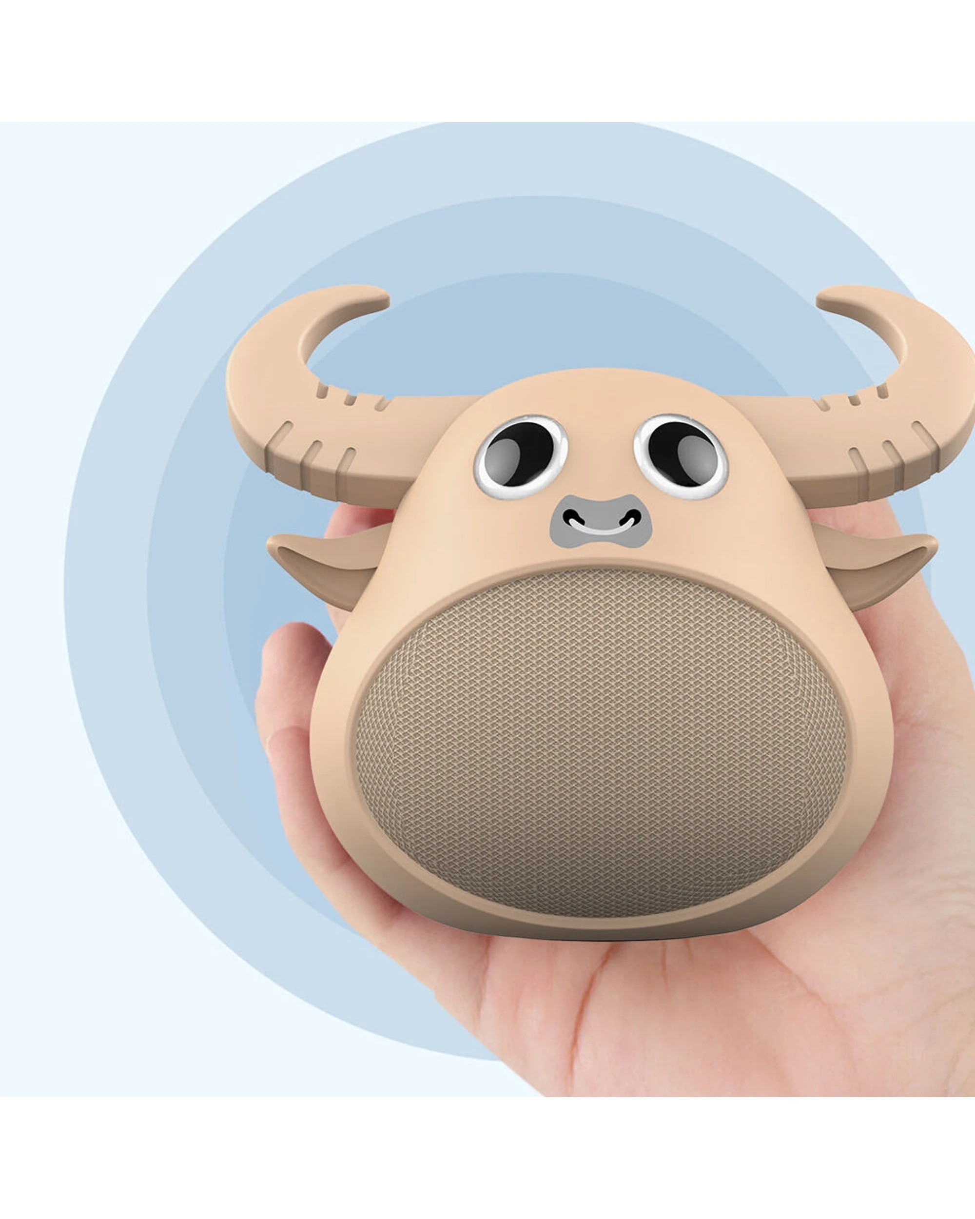 3 Fitsmart Bluetooth Wireless Animal Face Speaker Compact Portable 3W Audio Kahki - Beige, 3 of 5