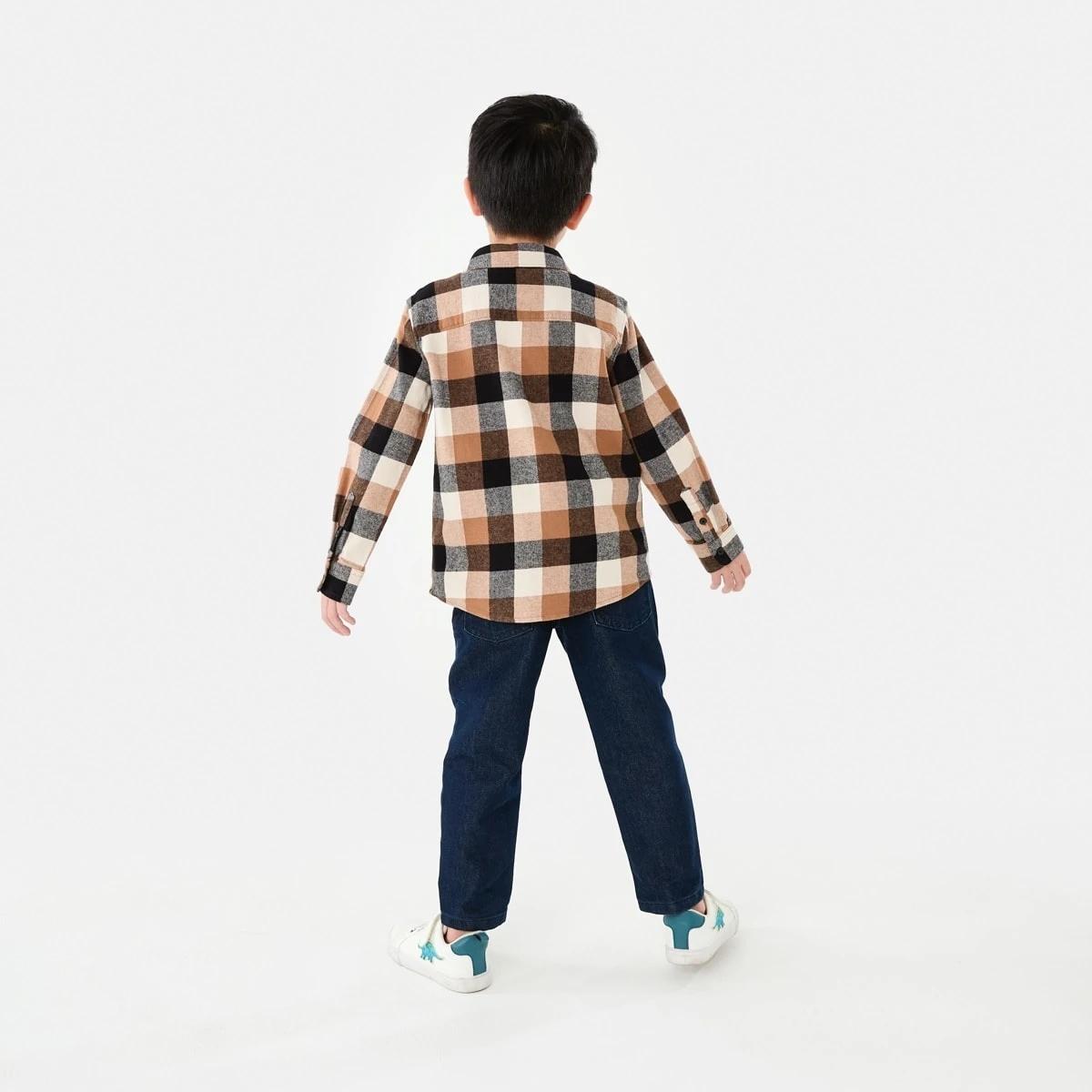 8 Yarn Dyed Flannel Shirt Brn Check, 8 of 10