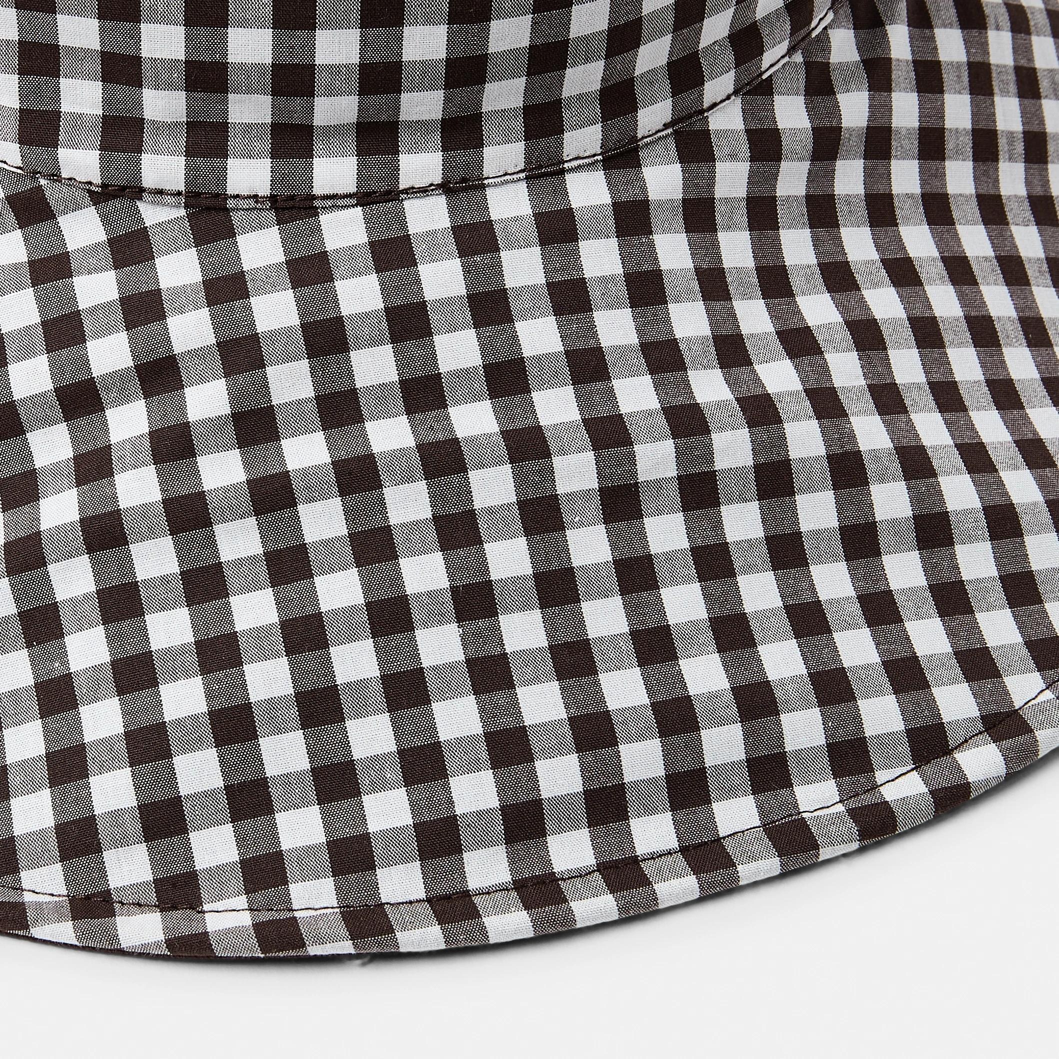 3 Wide Reversible Bucket Hat Choc Ging, 3 of 4