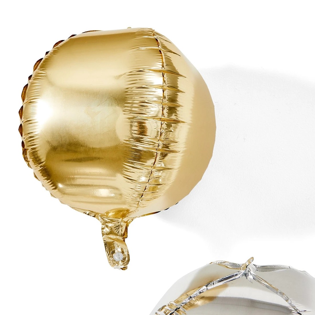 3 5 Piece Silver Look and Gold Look Globe Foil Balloons, 3 of 7