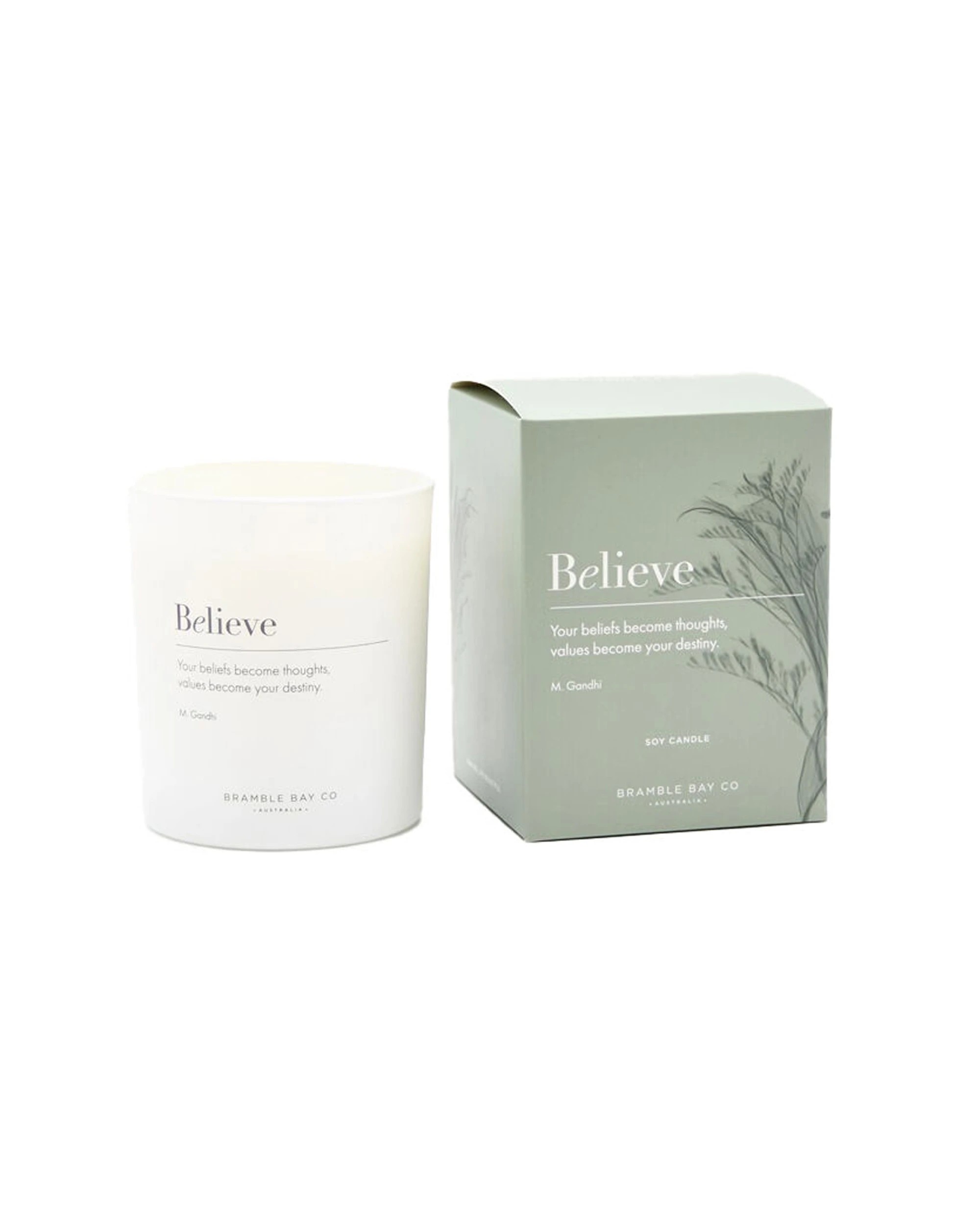 1 Bramble Bay Believe Exotic Fruits & Jasmine Scented Candle Home Fragrance 300g - White, 1 of 1