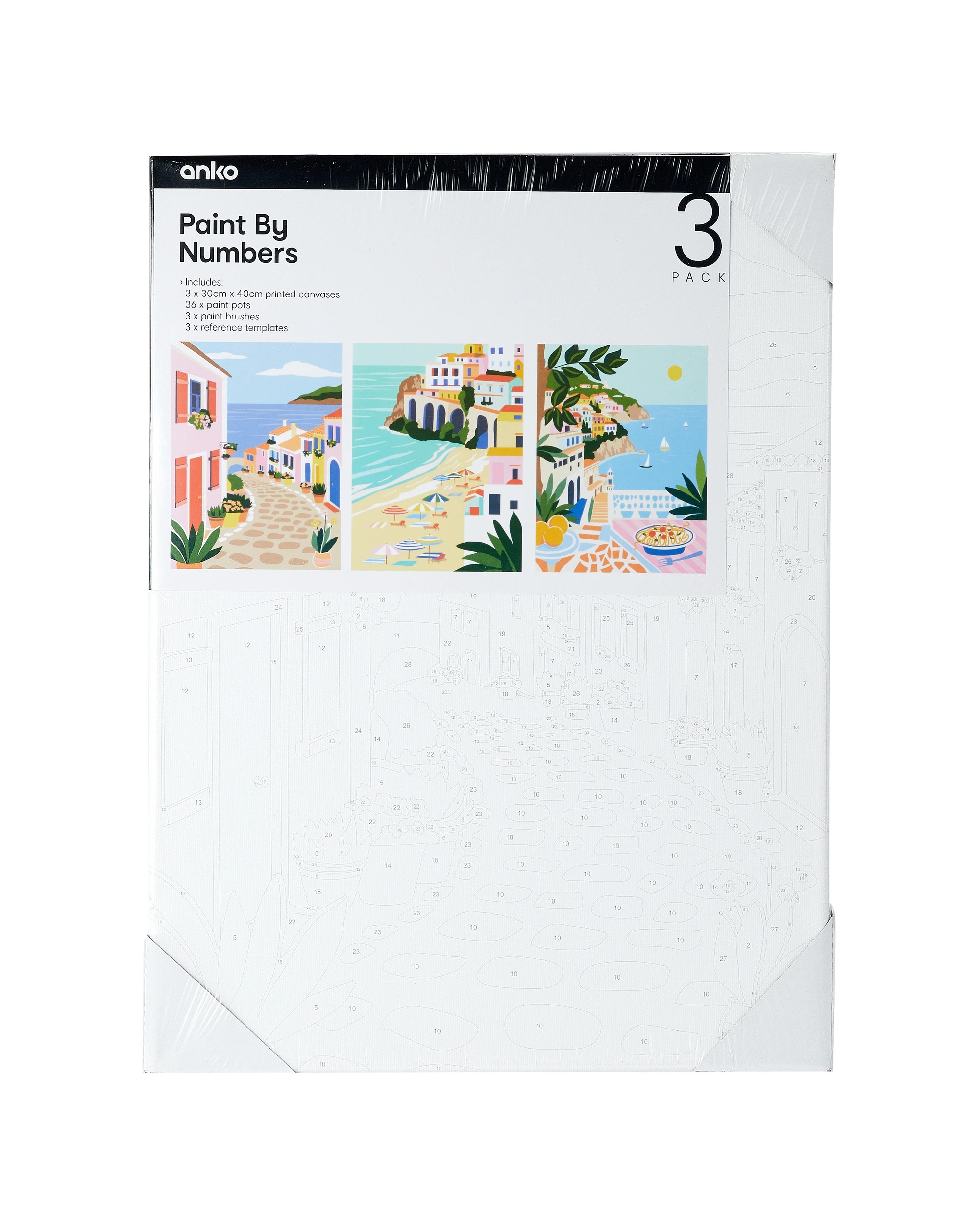 1 3 Pack Paint by Numbers - Med Landscape, 1 of 3
