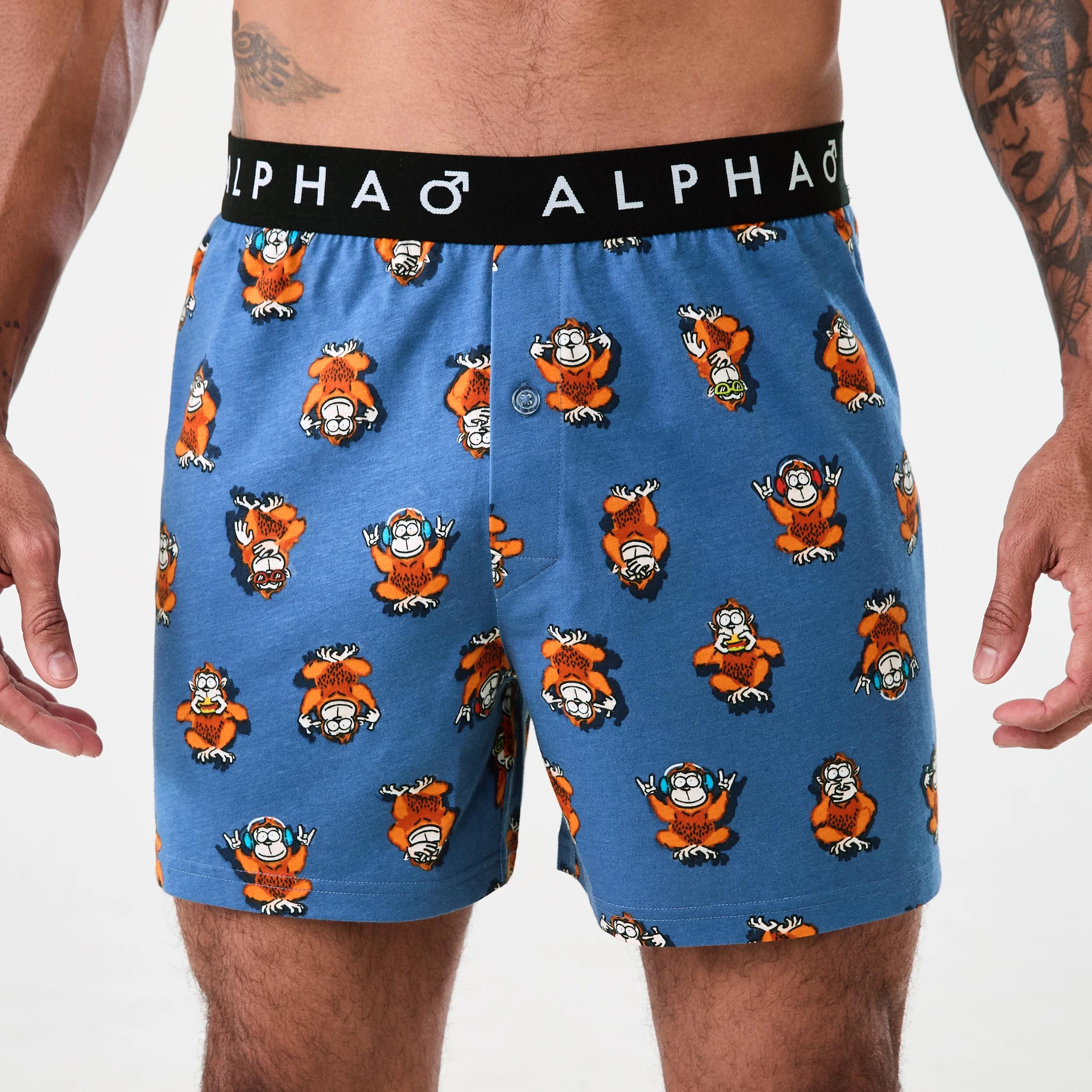 1 Printed Jersey Boxers MONKEY SEE, 1 of 5