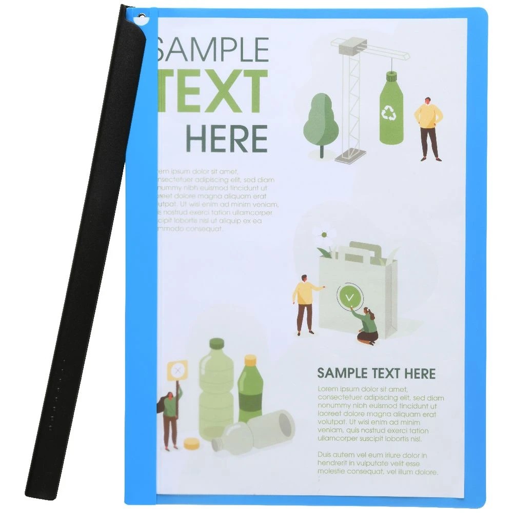 3 J.Burrows A4 Clamp Files 5 Pack Blue, 3 of 4