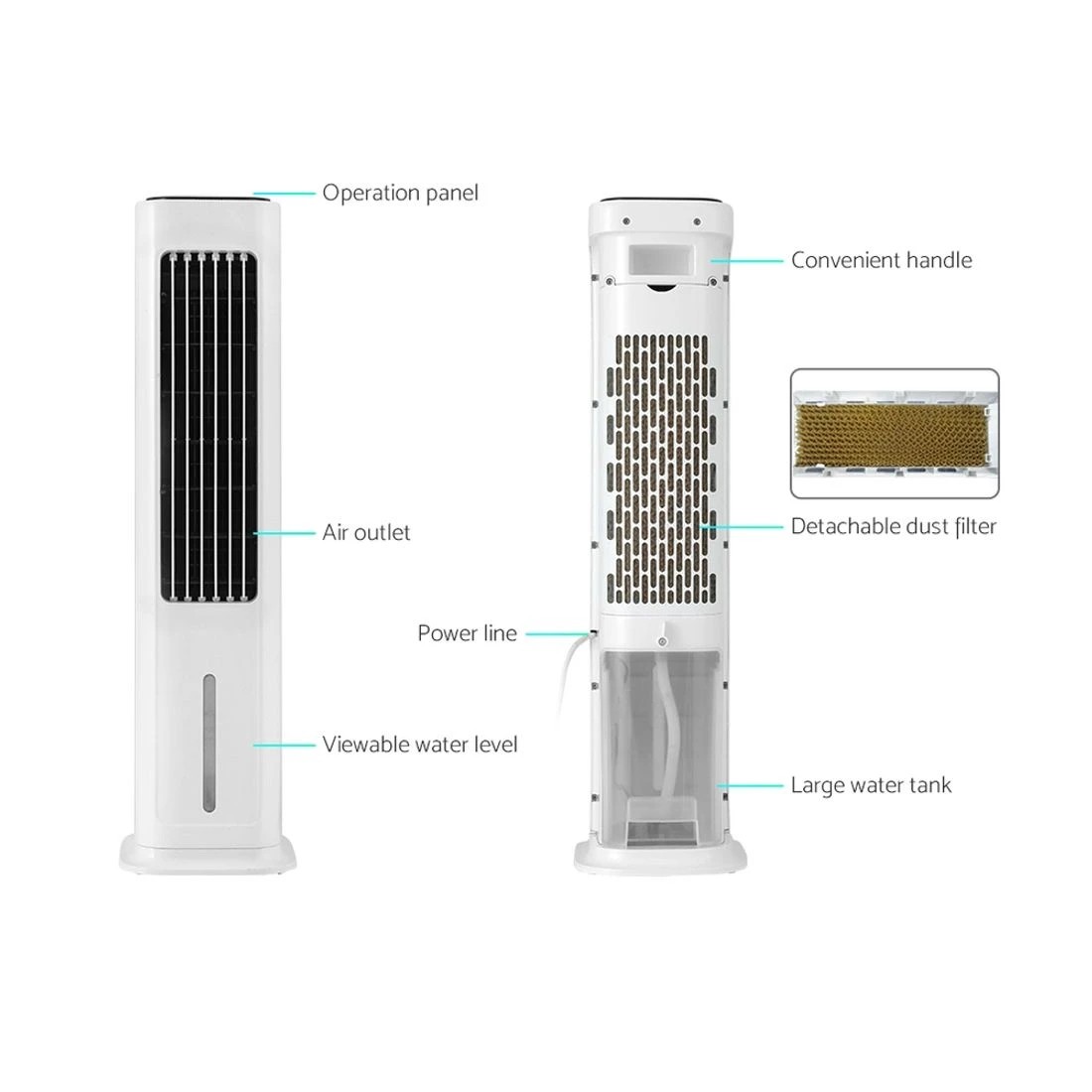 6 Devanti Tower Evaporative Air Cooler 6L - White, 6 of 6