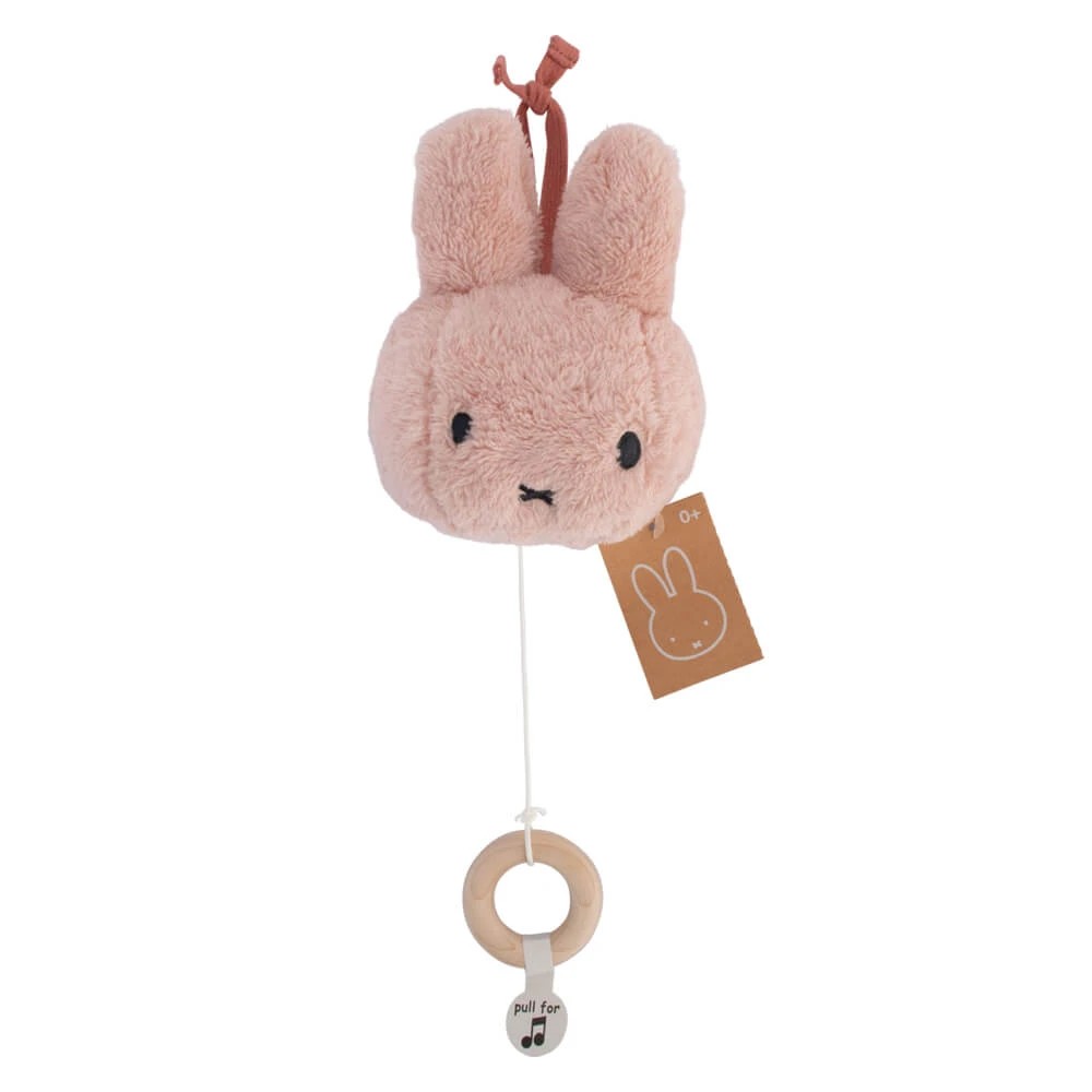 1 Miffy - Fluffy Pink Miffy Head, Baby Musical Soothing Toy, Pink, Ages 0+, 16cm Height - Pink, 1 of 5