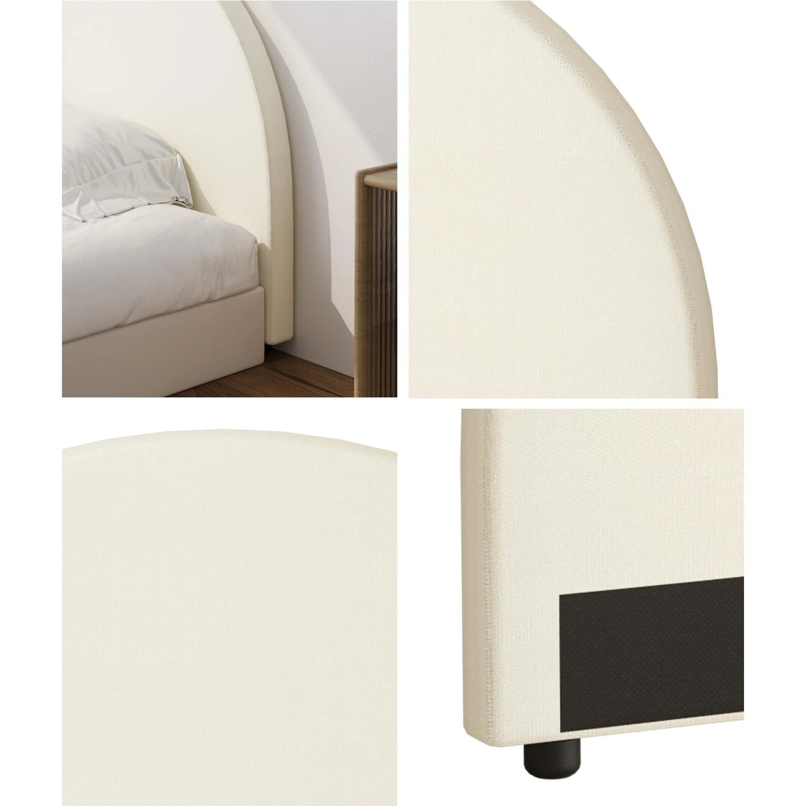 4 Oikiture Bed Head Double Size Headboard Bedhead
 - Beige, 4 of 9