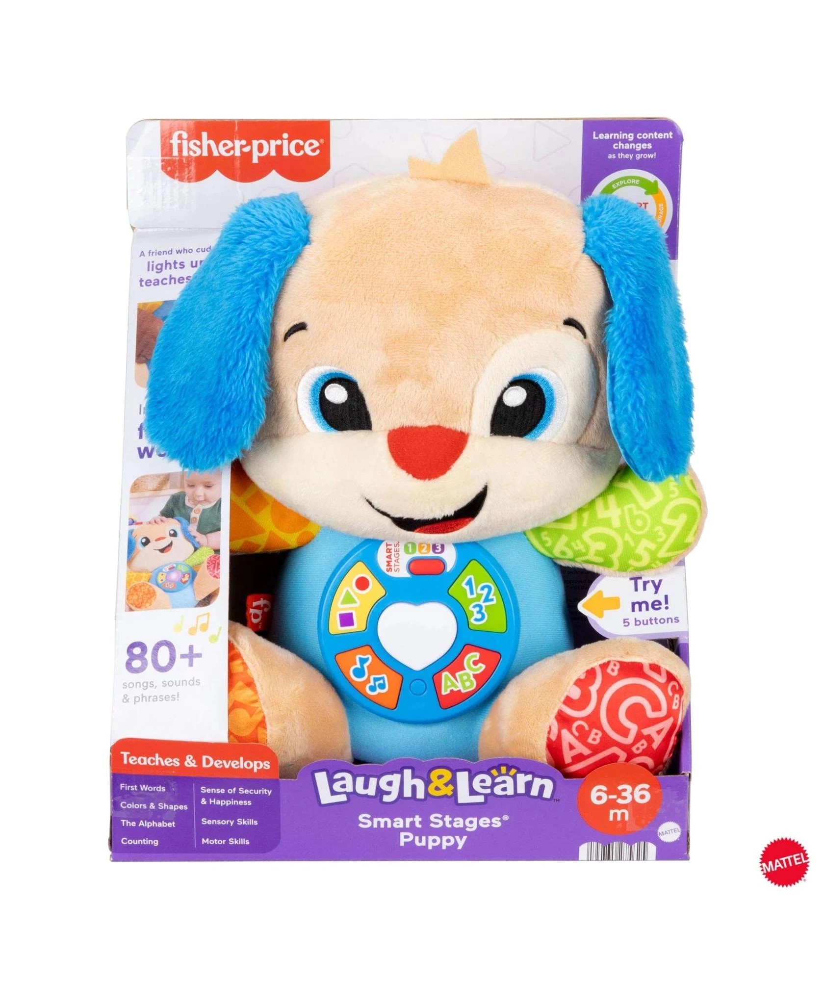 1 Fisher-Price Laugh & Learn Smart Stages Puppy - Blue, 1 of 5