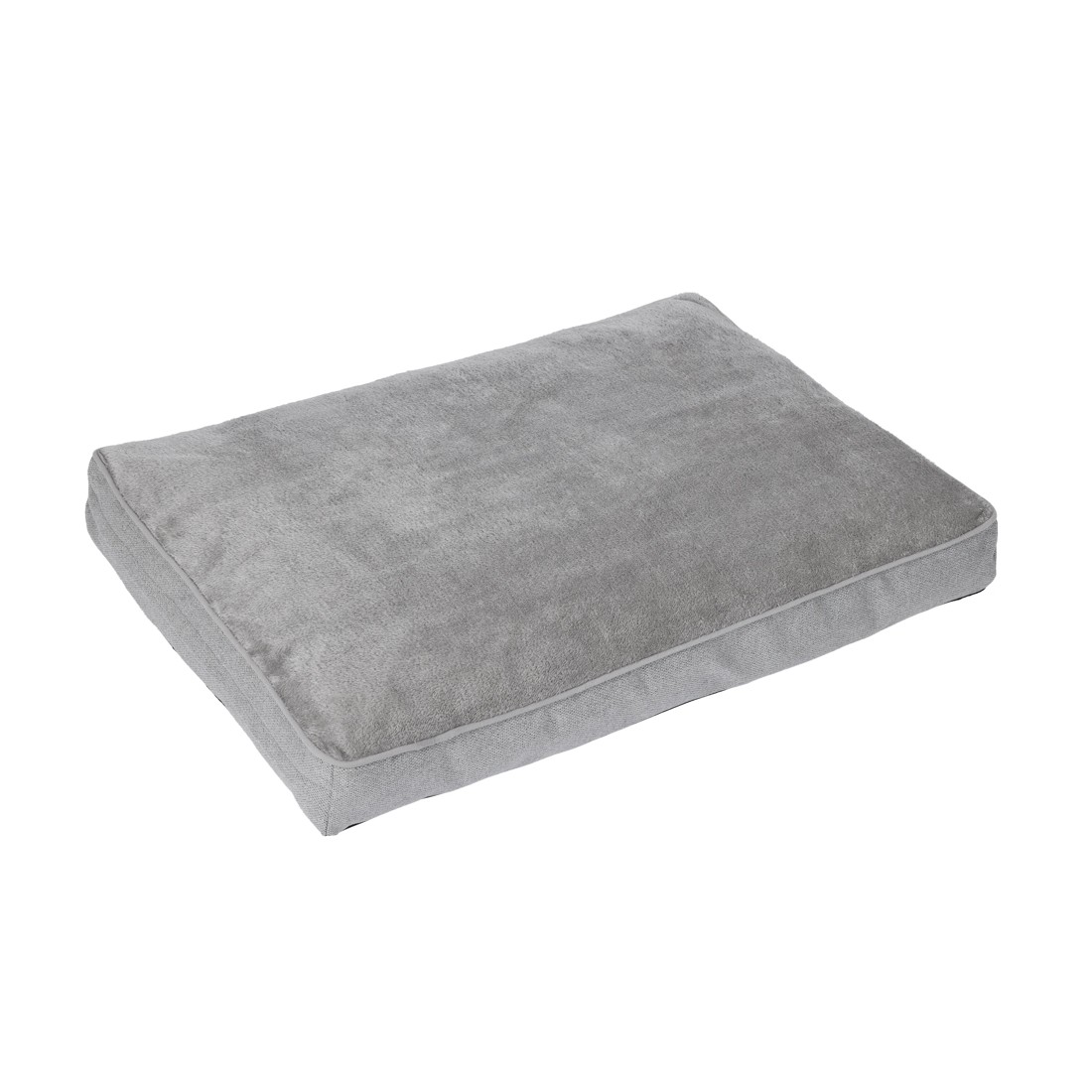 4 Pet Bed Rectangle Plush Top - Large, Grey, 4 of 7