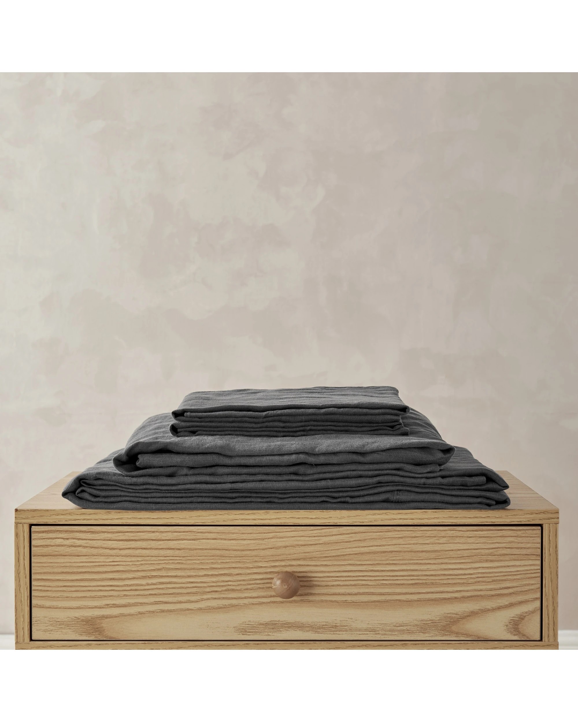 8 Natural Home 100% European Flax Linen Sheet Set - Single Bed - Charcoal, 8 of 8