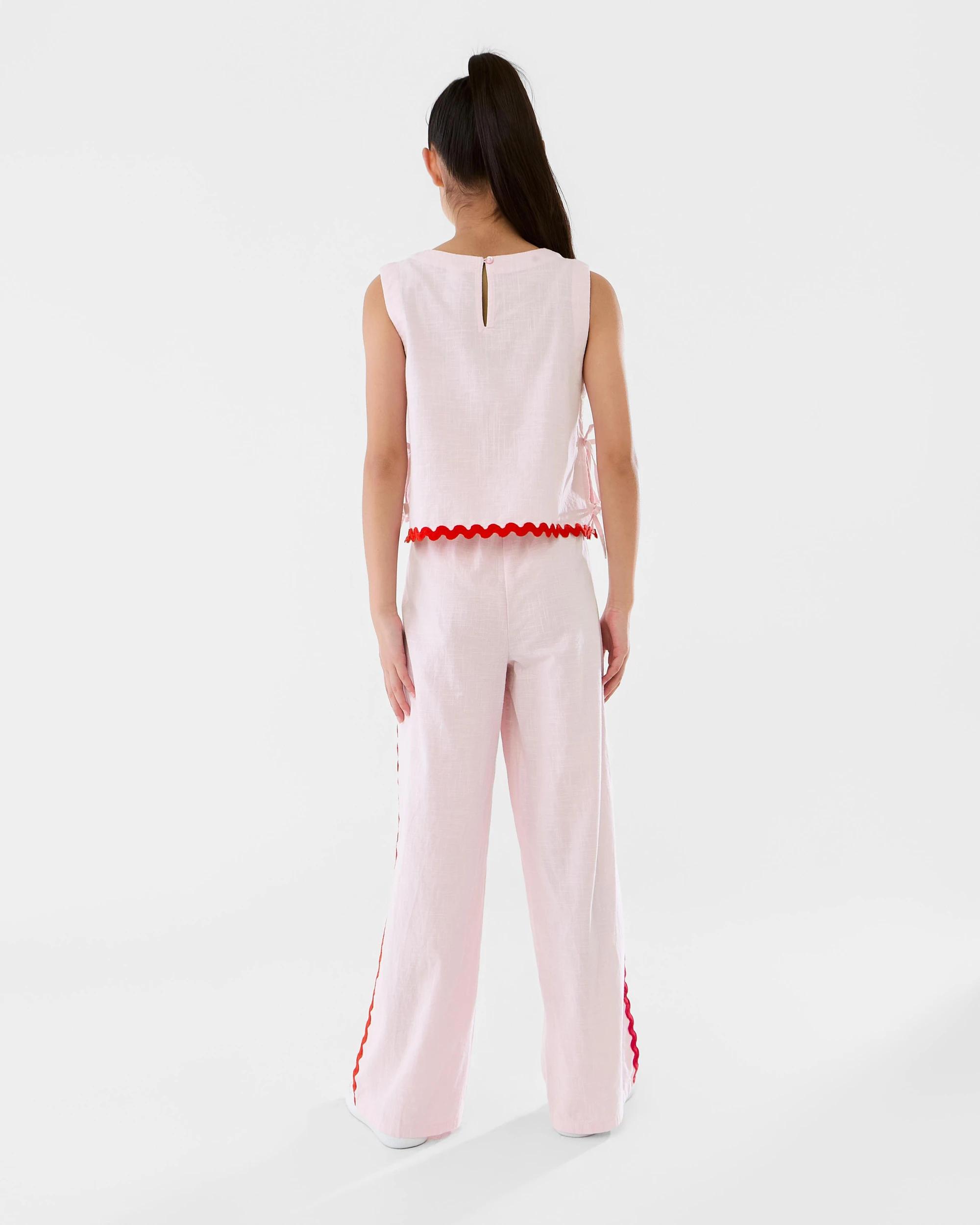 10 Sleeveless Woven Side Bow Top Bllet Pink, 10 of 10