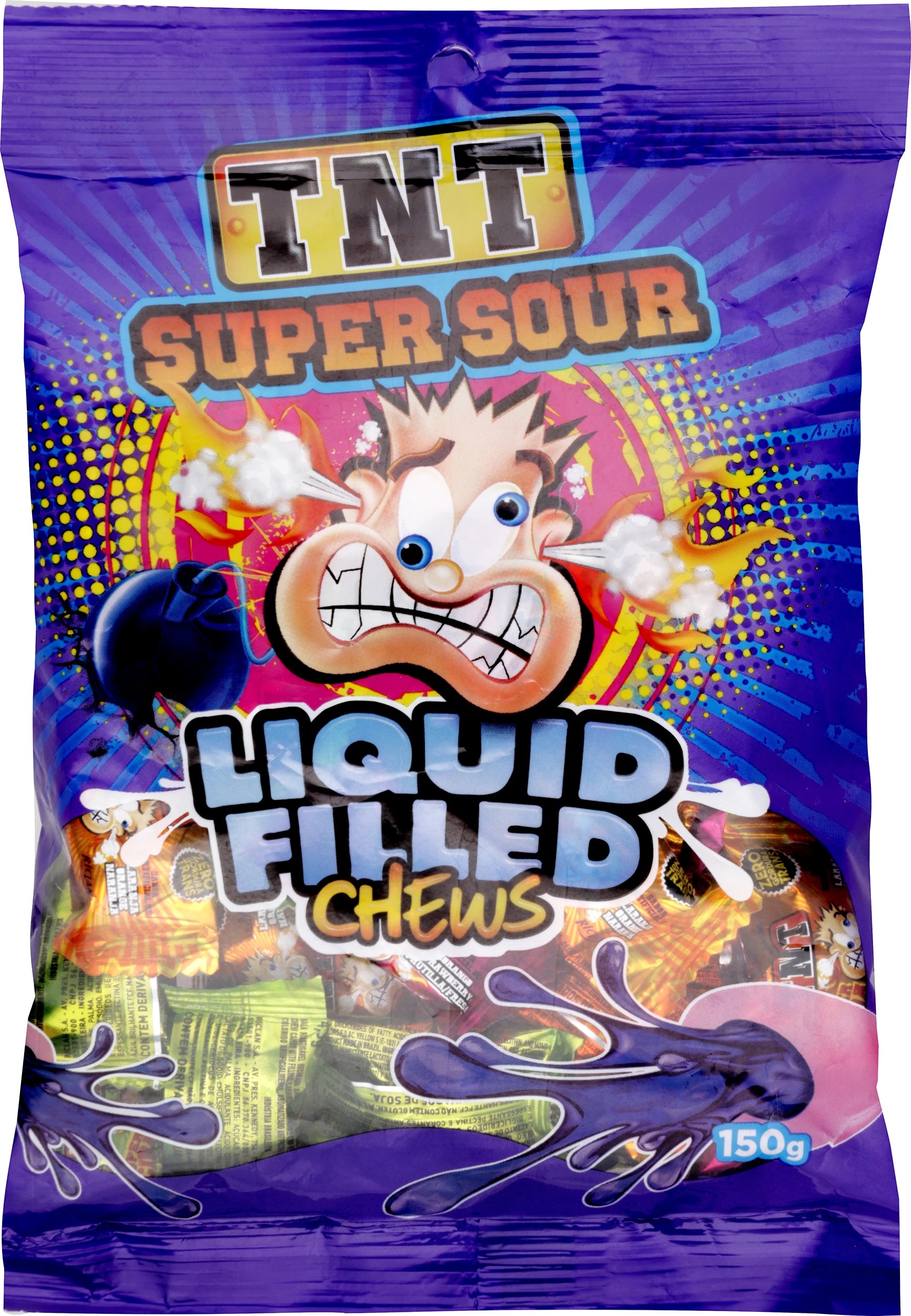 1 TNT Super Sour Liquid Filled Chews 150g, 1 of 2
