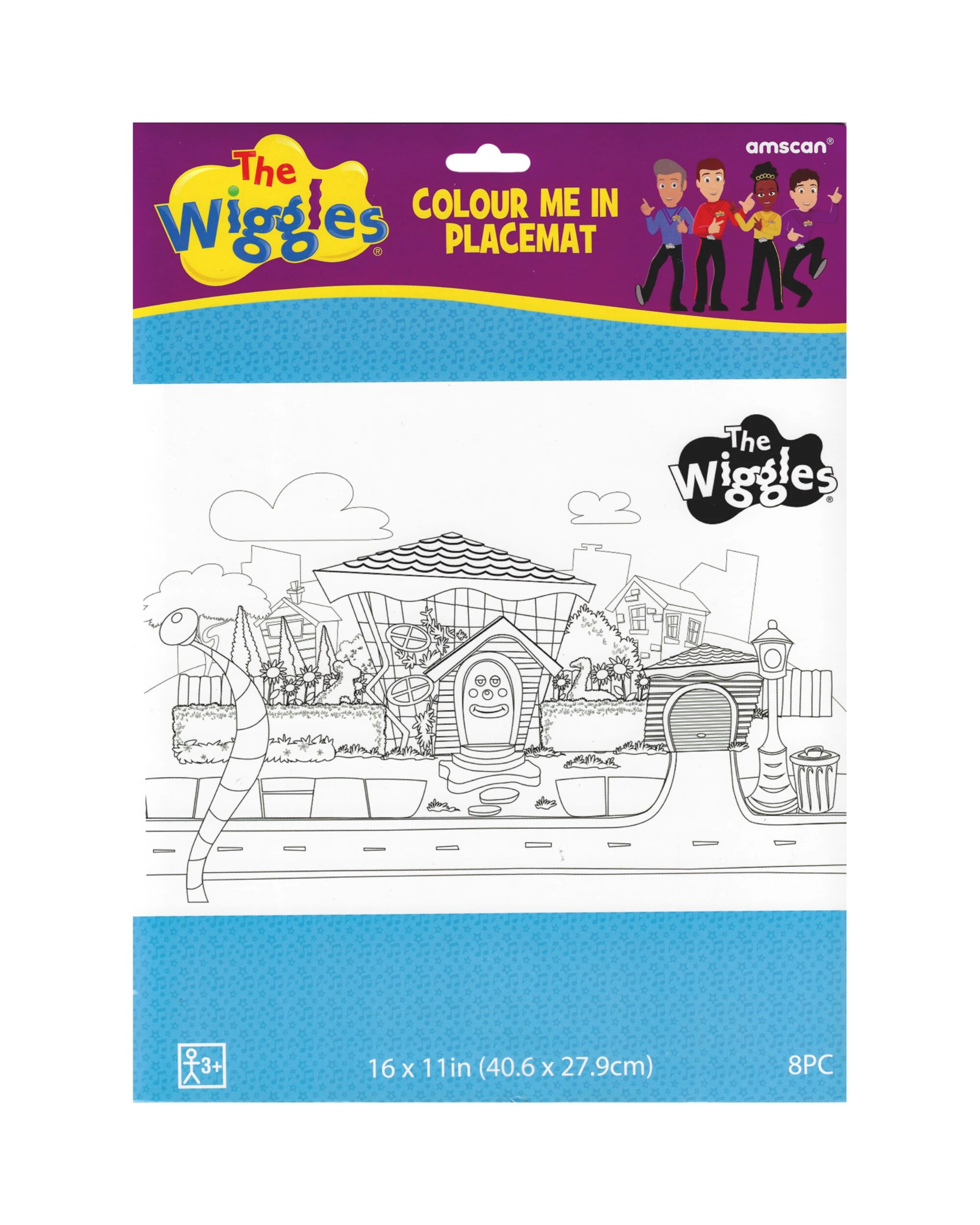 2 Amscan Inc. The Wiggles Party Colour Me In Placemats Pack of 8, 2 of 2